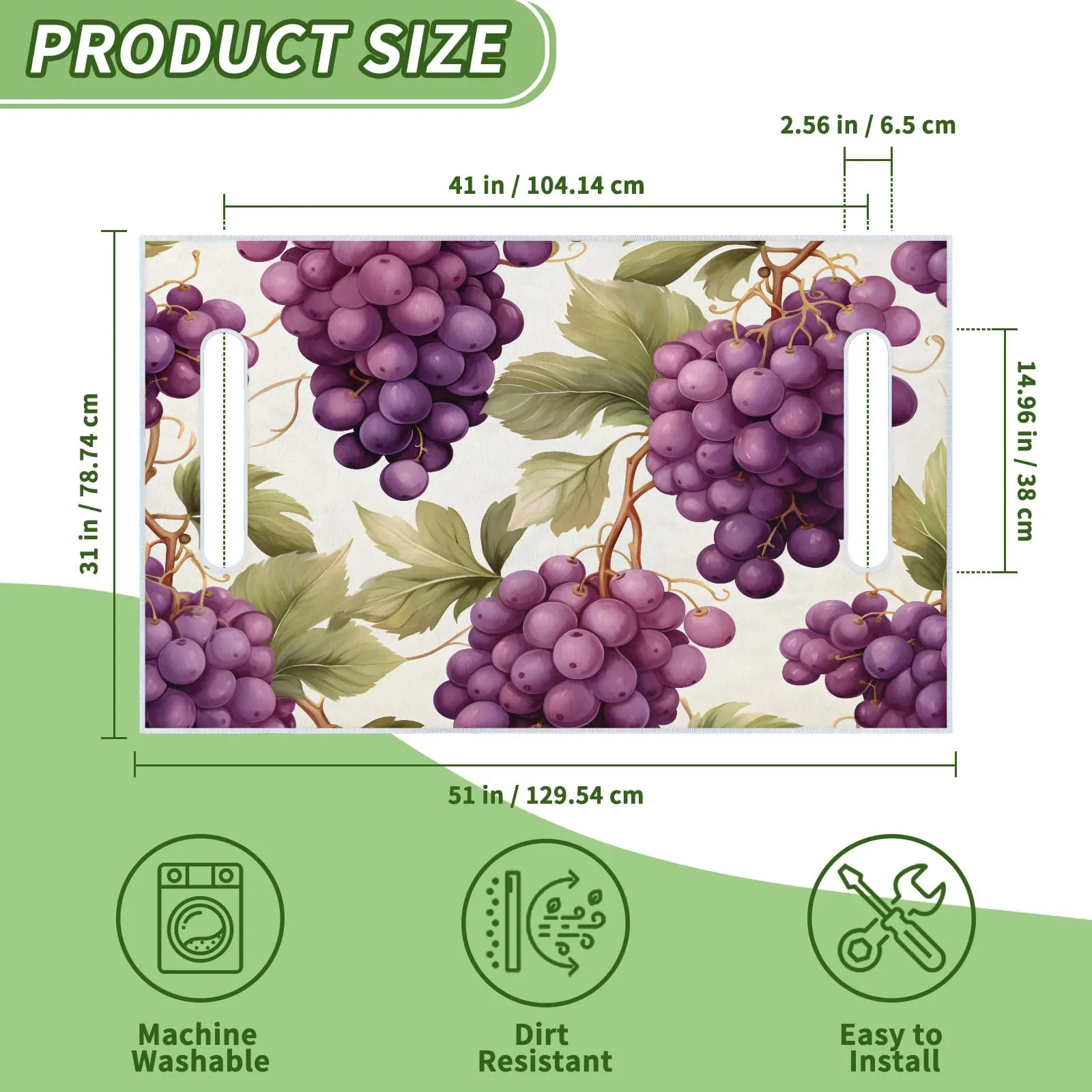Tiveruda Watercolor Grape Fruit Golf Cart Seat Cover image 2