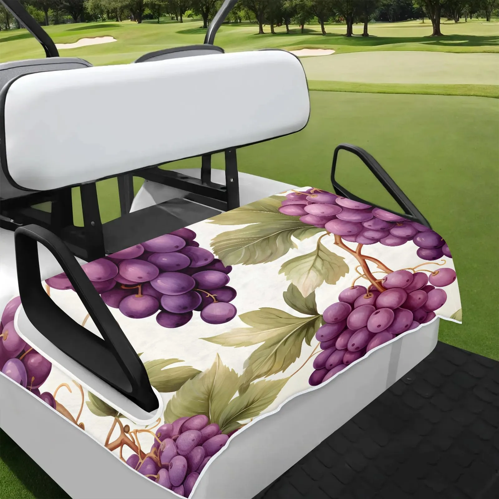 Tiveruda Watercolor Grape Fruit Golf Cart Seat Cover