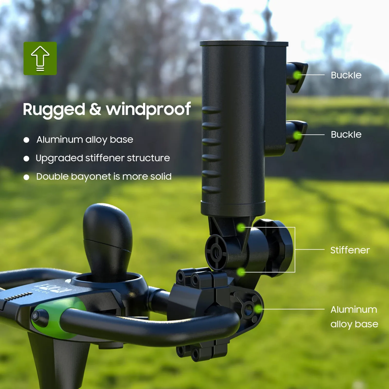 10L0L Adjustable Golf Push Cart Umbrella Holder image 3