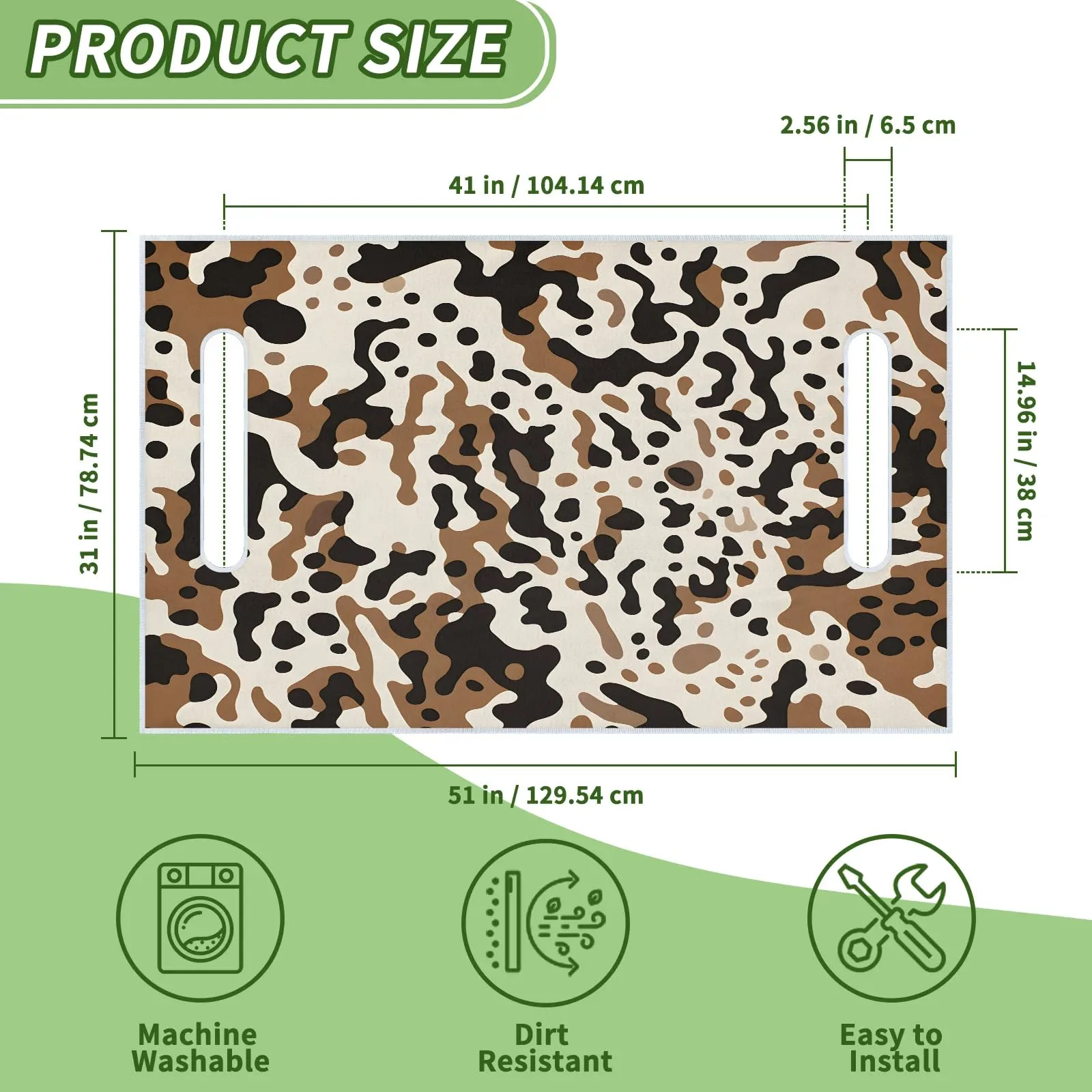 Tiveruda Camouflage Golf Cart Seat Cover for Double Seats image 2