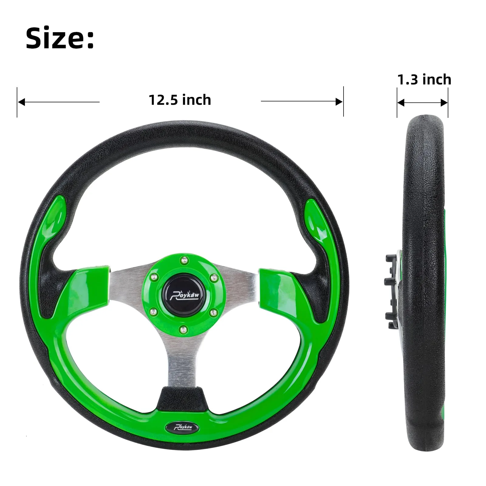 Roykaw Steering Wheel with Hub Adapter for Club Car Precedent image 4