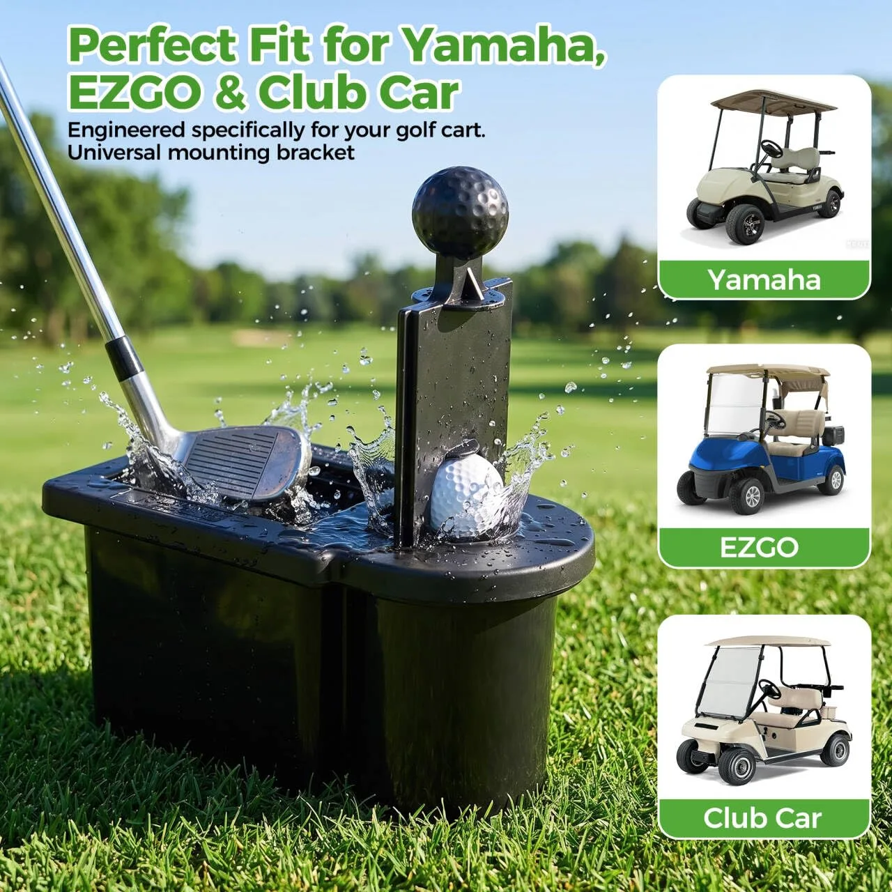 10L0L Golf Cart Ball Washer and Club Cleaner image 3