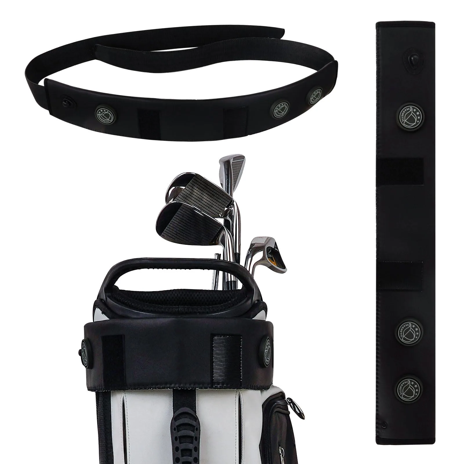 Magnetic Golf Cart Strap Sleeve with 3 Magnets