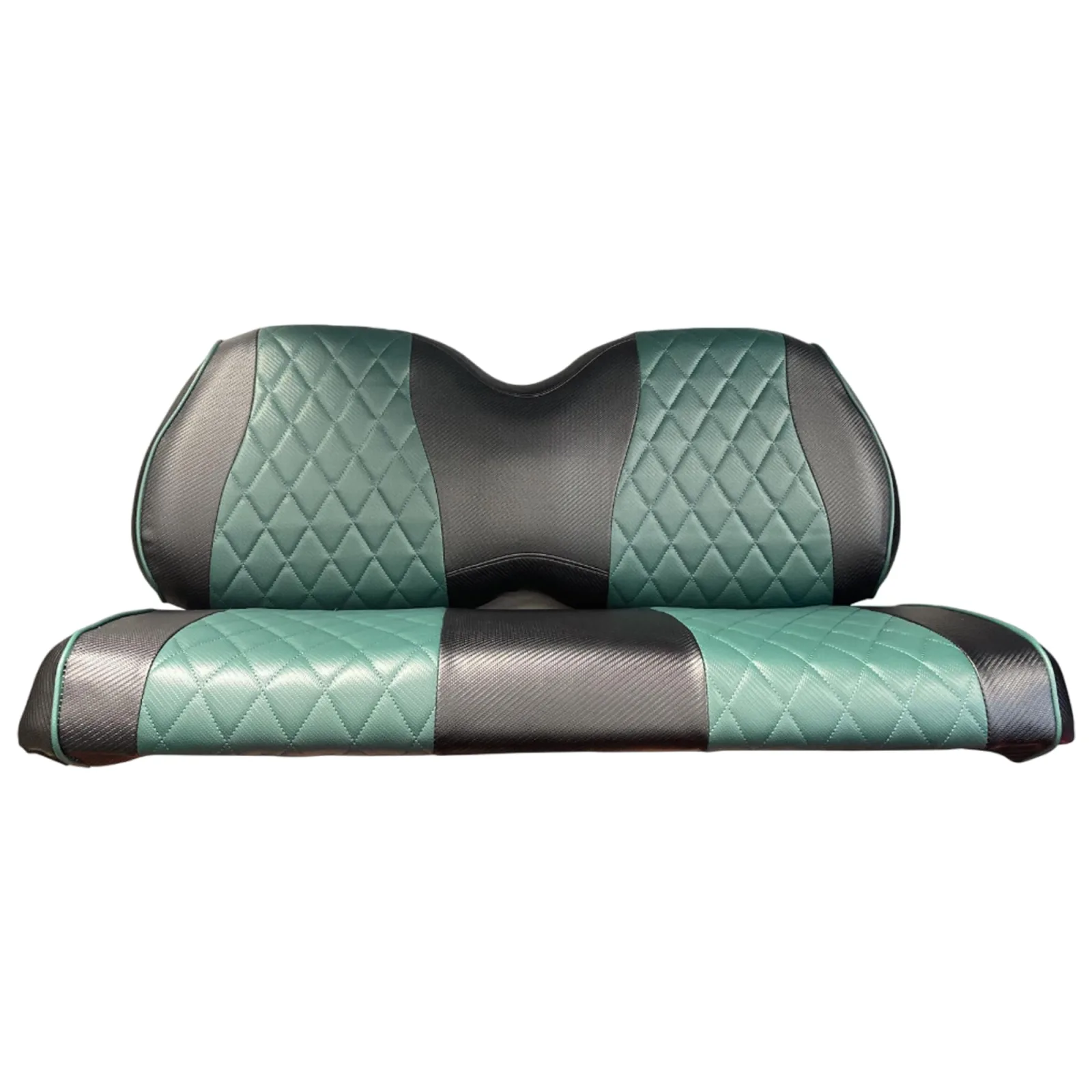 A-2-Z Diamond Stitch Seat Cover 1/208VIAF — Black/Dark Green