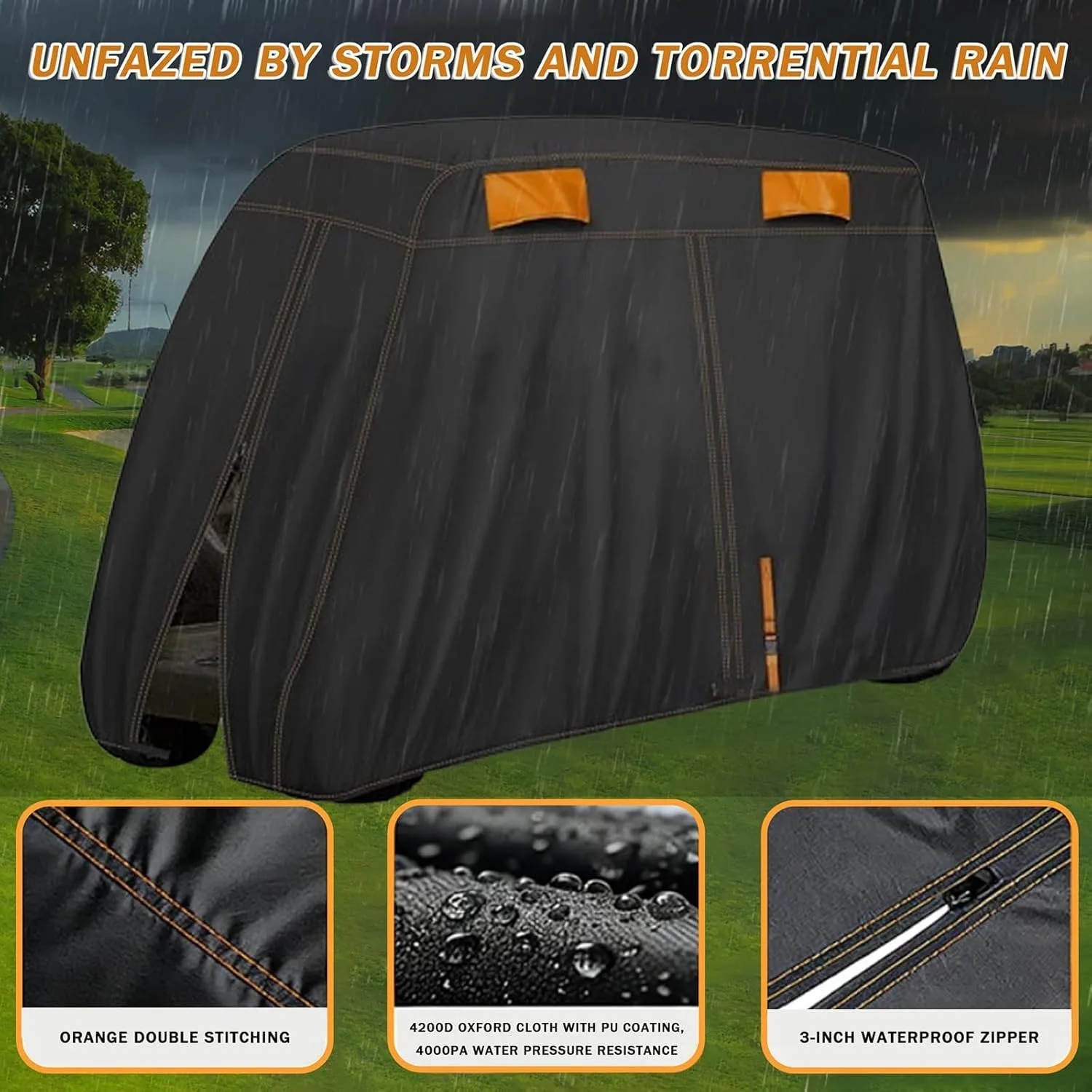 AUPTIM Golf Cart Cover for E-Z-GO Valor 4 Passenger image 3