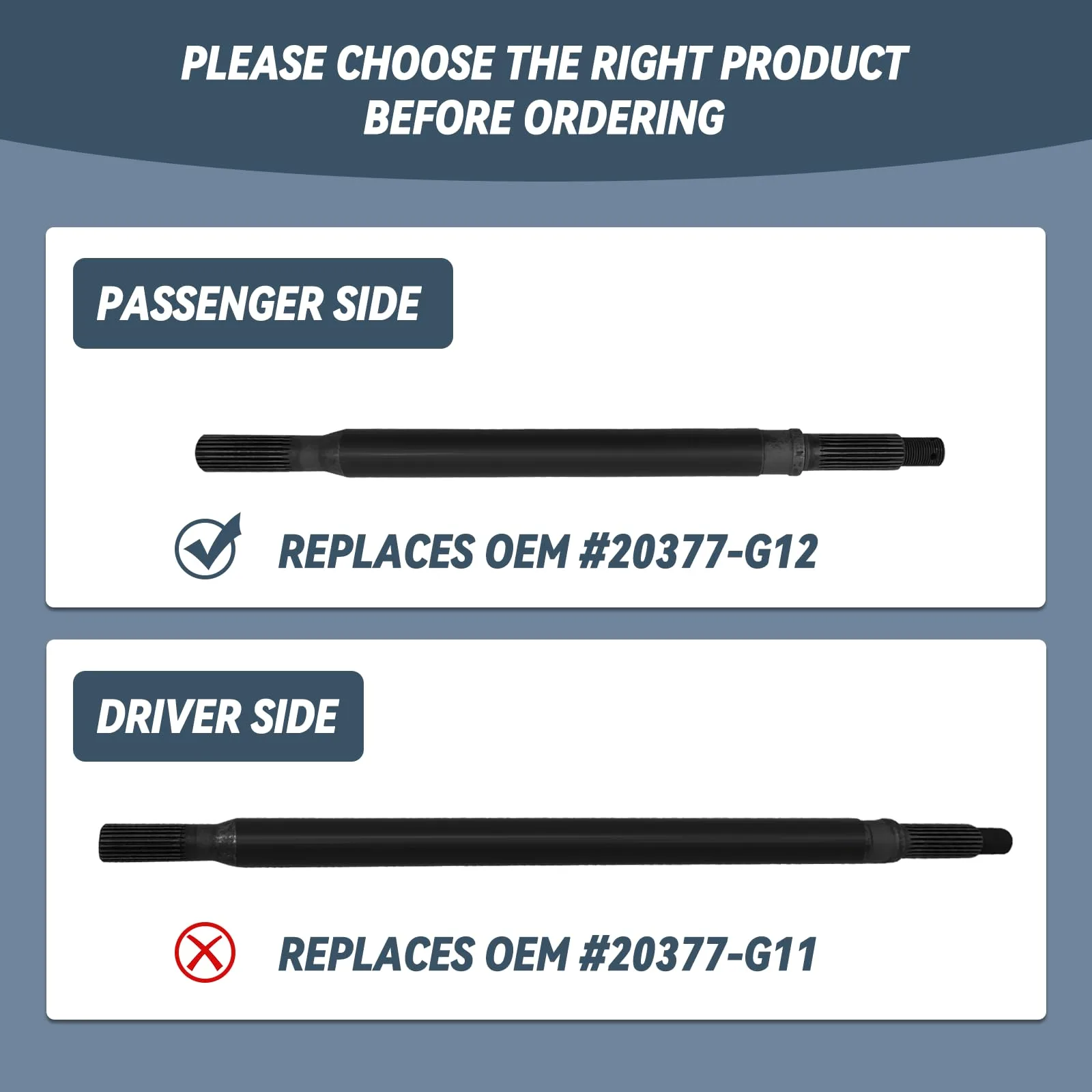 SHUNCHENXIANG Rear Passenger Axle Shaft for E-Z-GO TXT/Medalist 20377G11 image 3