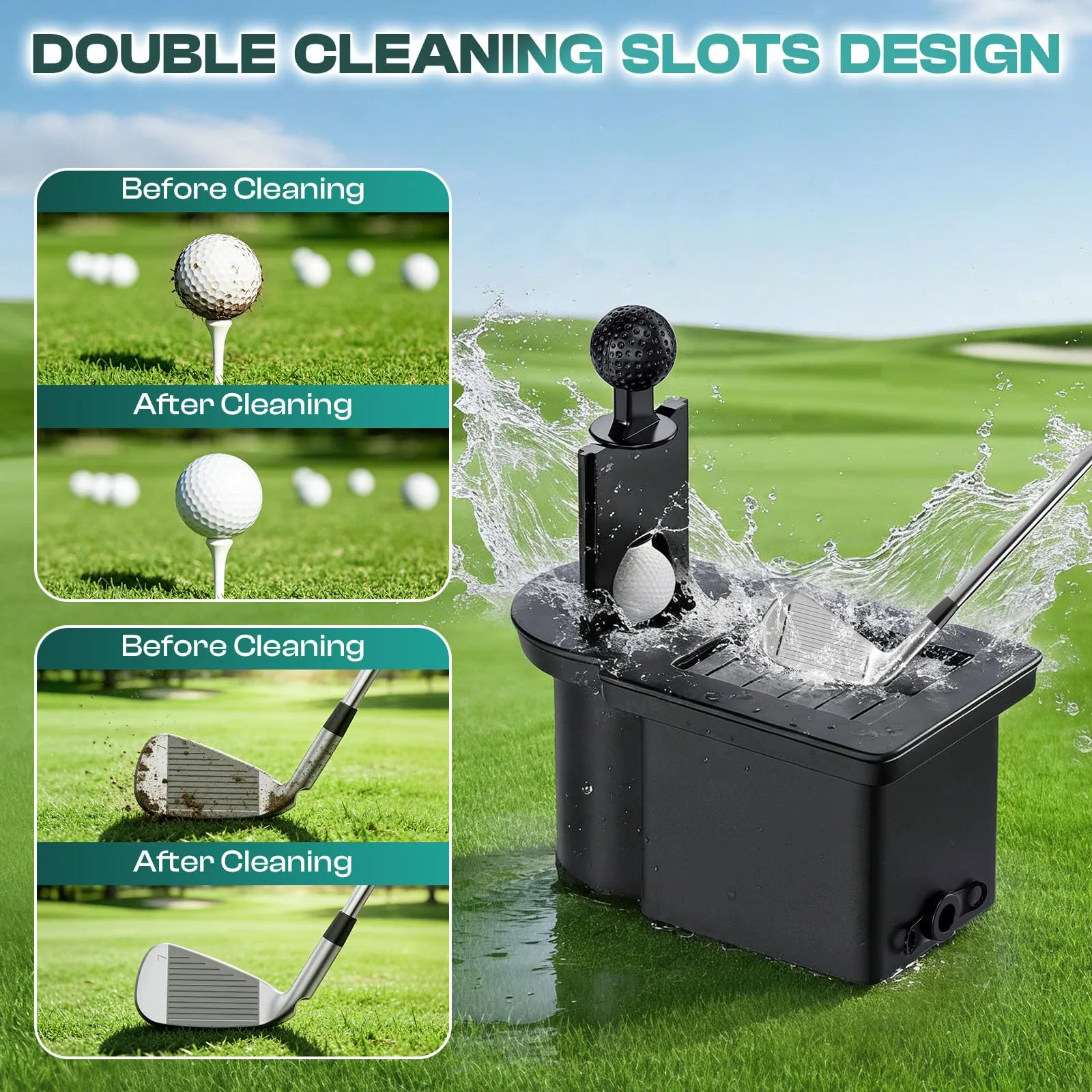 DRIVE UP Golf Cart Ball Washer and Club Cleaner Kit image 3