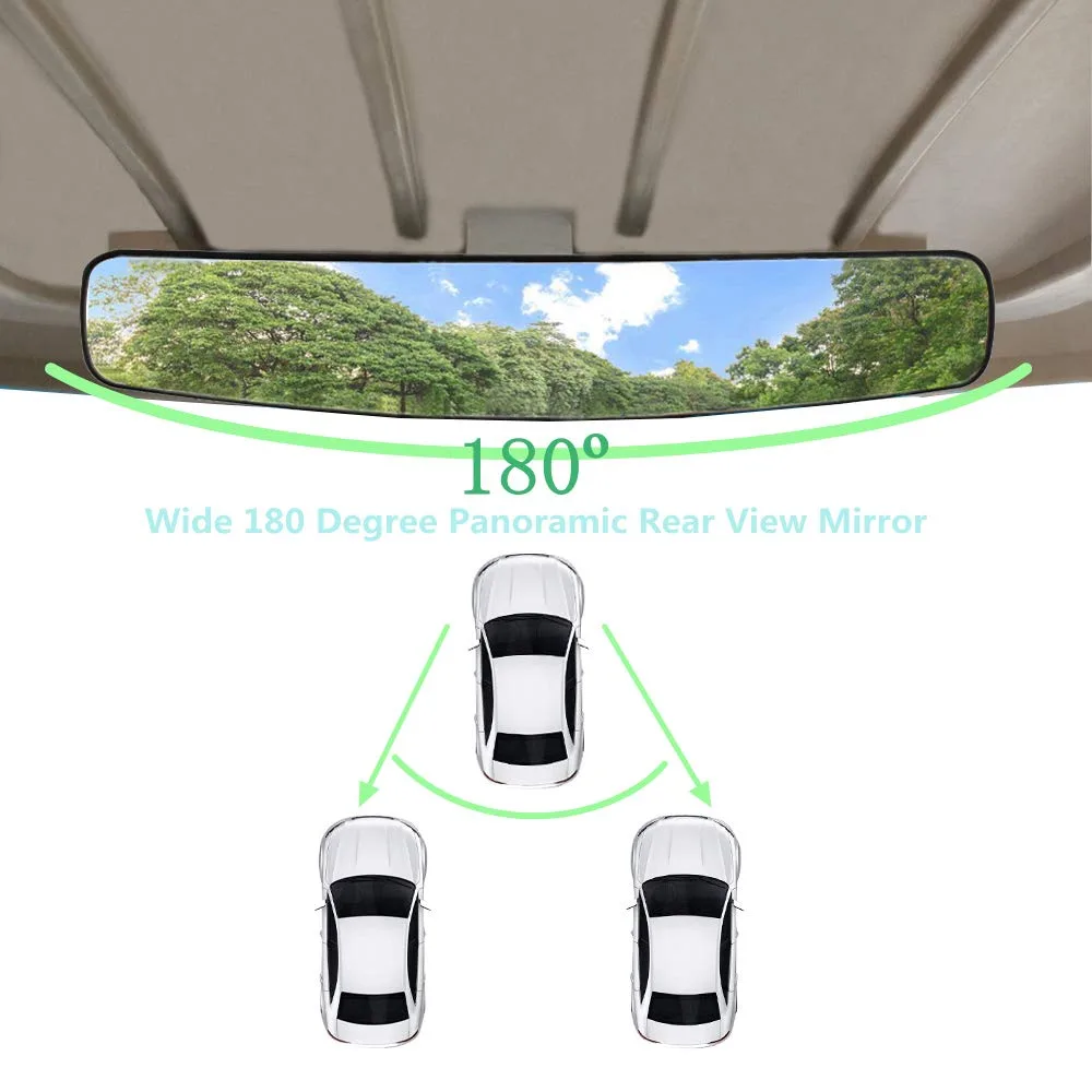 WLOOD Golf Cart Rearview + Folding Side Mirrors Combo LZH-012 image 2
