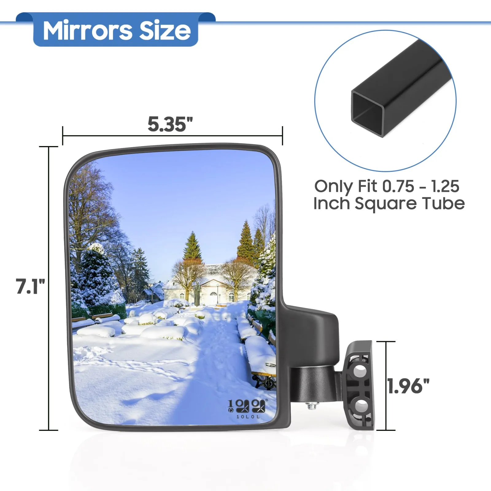 10L0L Drill-Free Golf Cart Mirror Kit for Club Car and E-Z-GO image 4