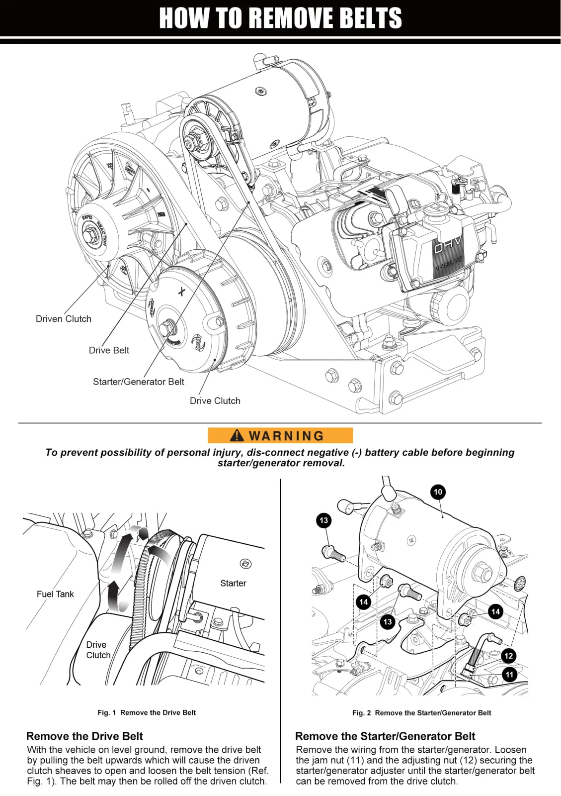 Geggkake E-Z-GO TXT Gas Drive Belt and Starter Belt Kit image 2