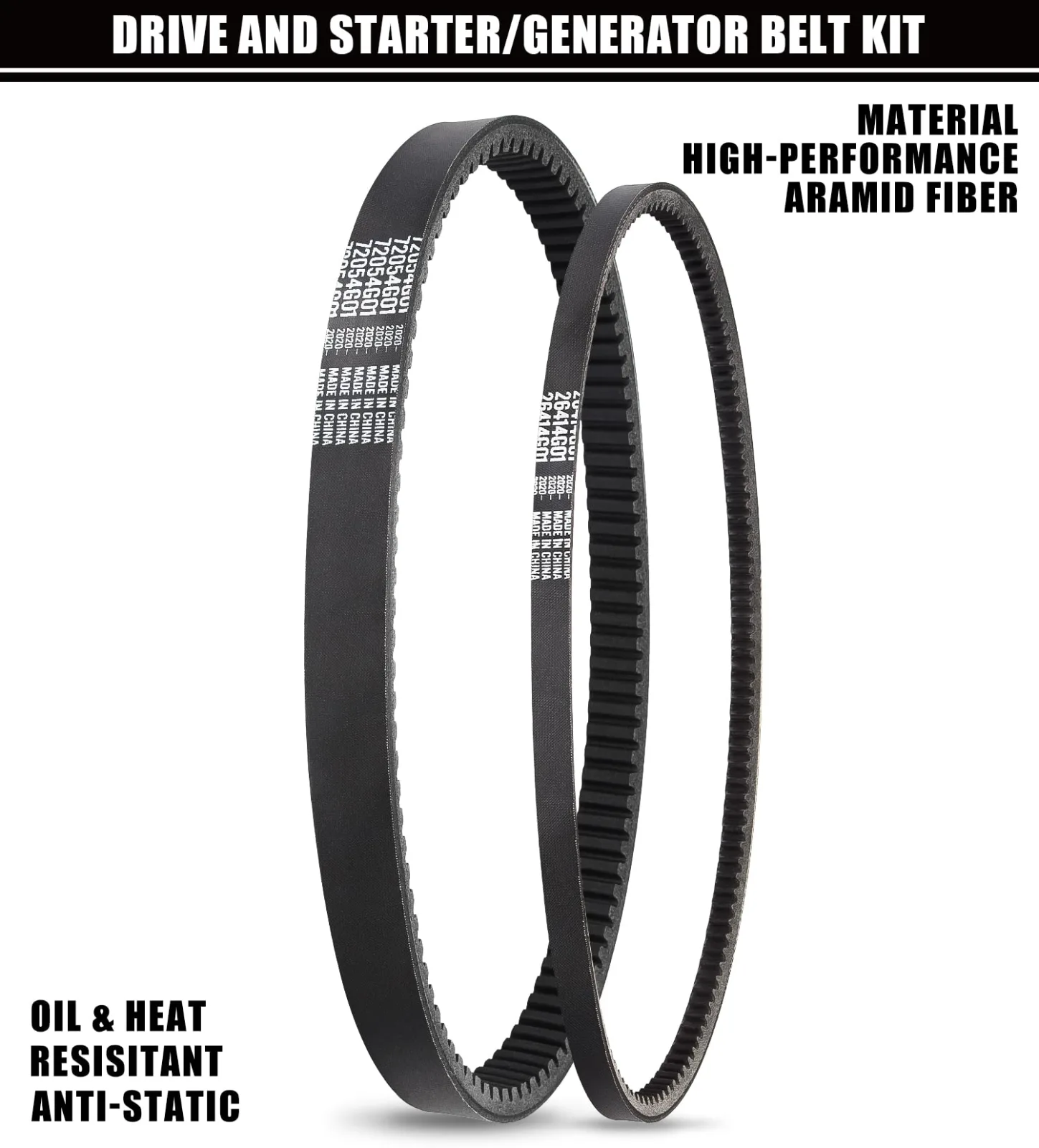 Geggkake E-Z-GO TXT Gas Drive Belt and Starter Belt Kit image 4