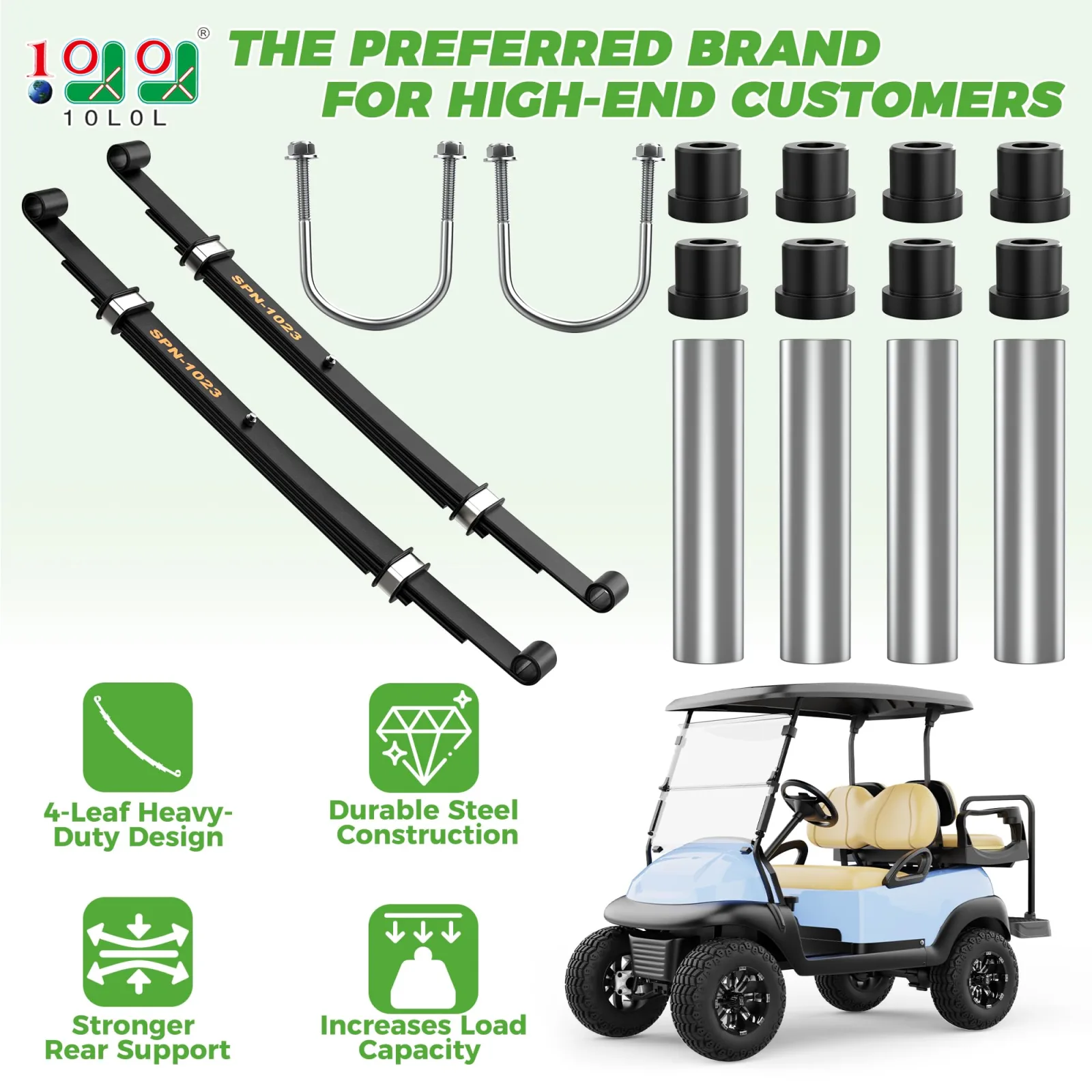 10L0L Rear Leaf Spring Kit for Club Car Precedent image 2
