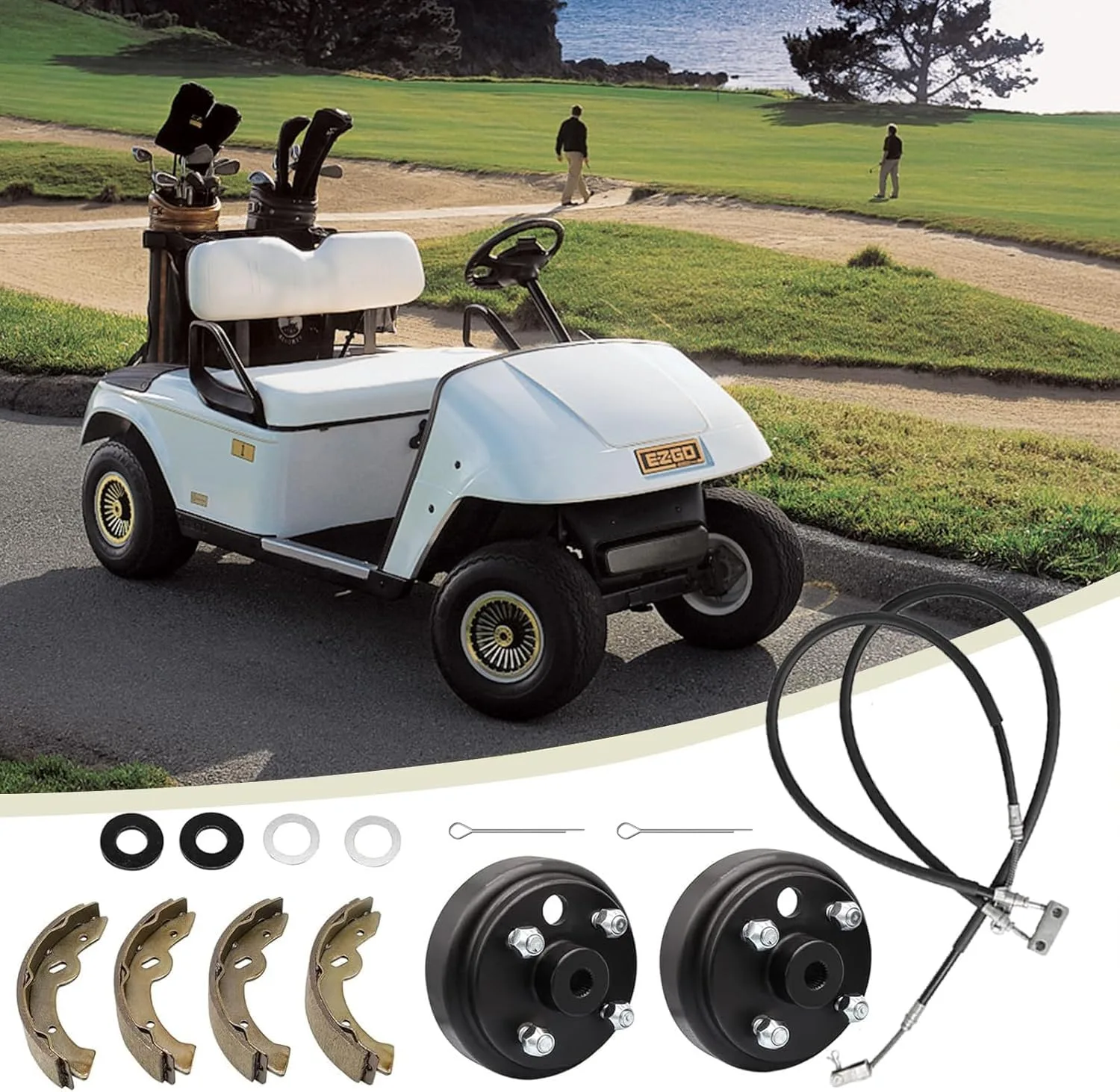 CLUBRALLY Brake Kit for 1996-2008 E-Z-GO TXT Electric image 2