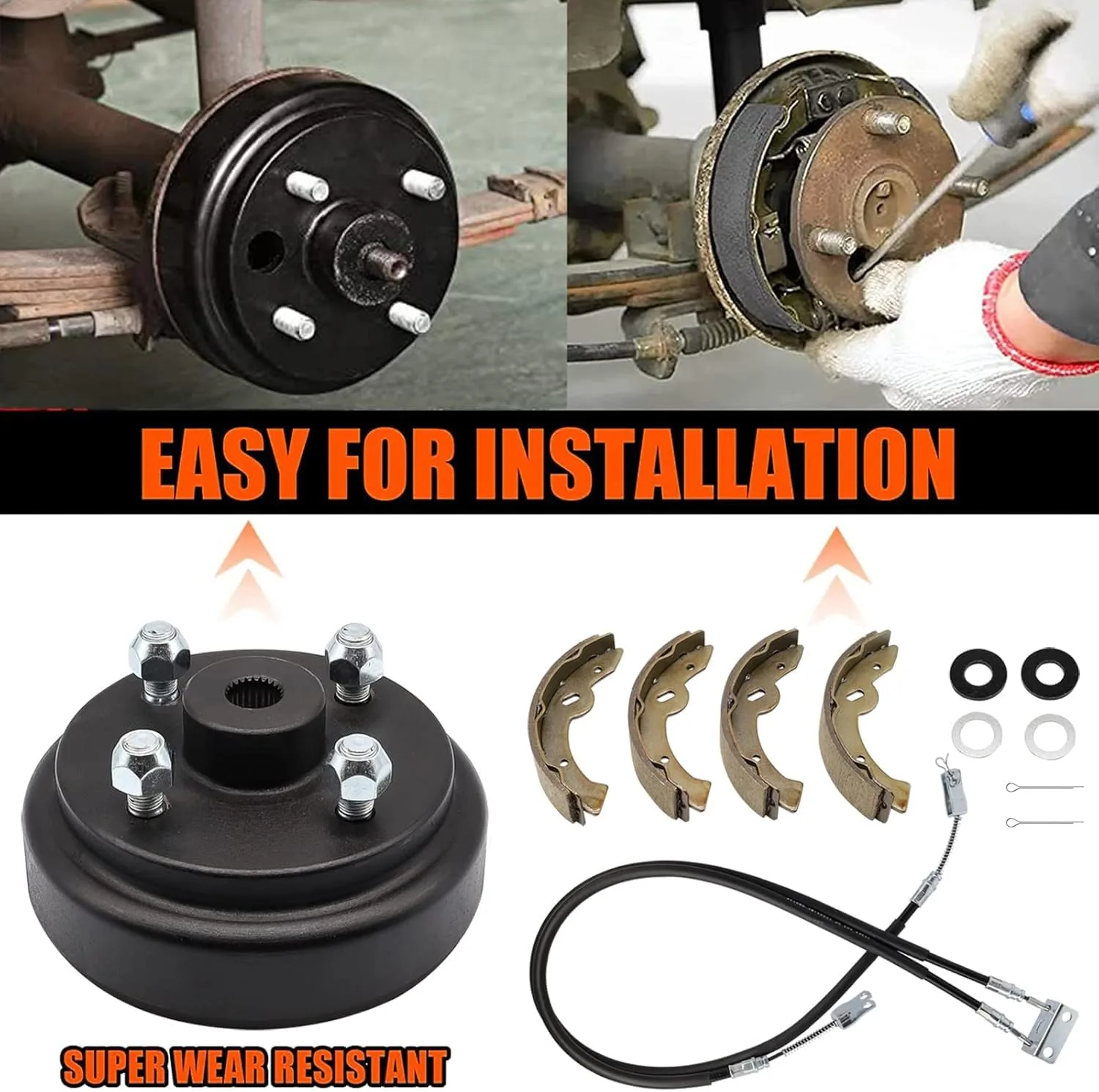 CLUBRALLY Brake Kit for 1996-2008 E-Z-GO TXT Electric image 4