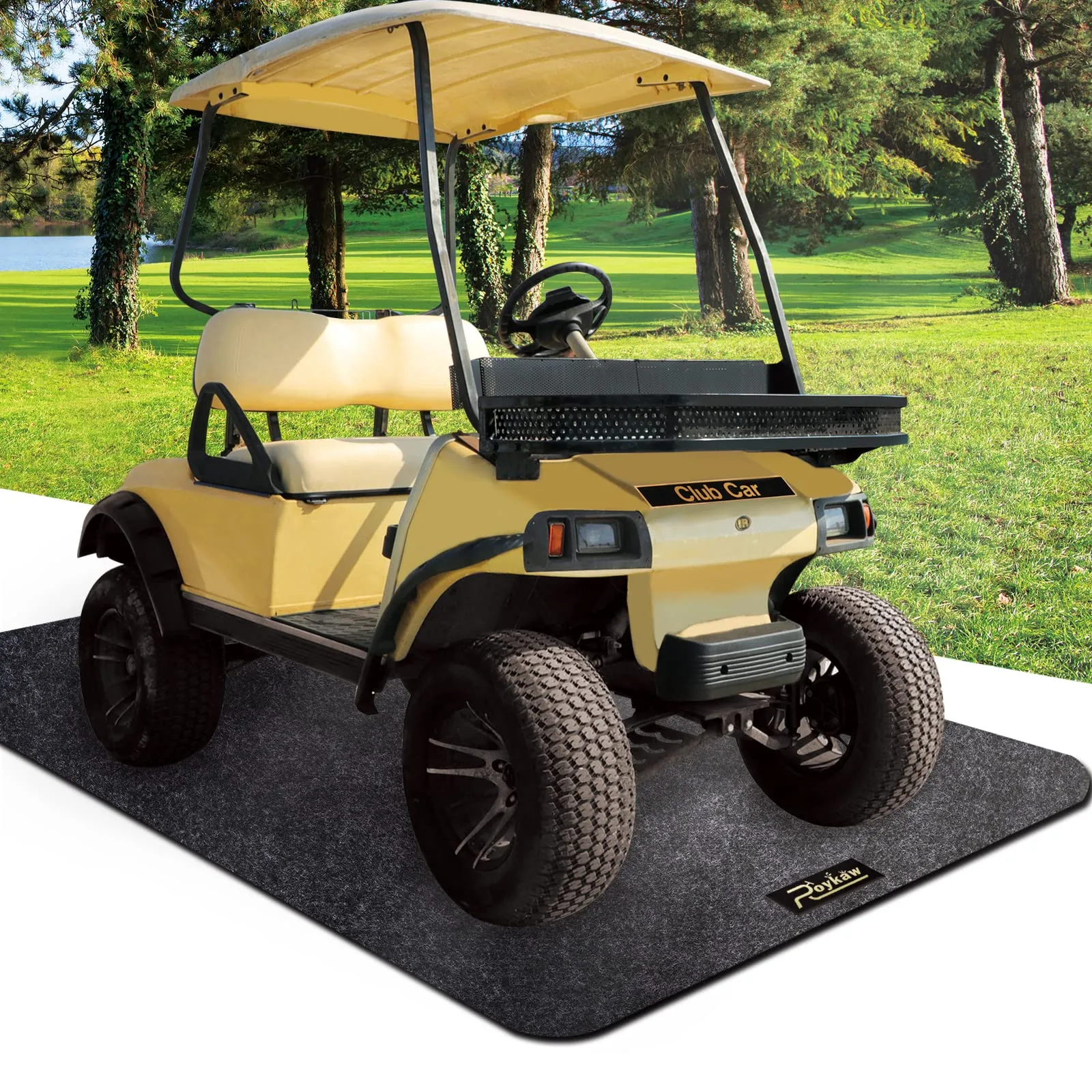 Roykaw Golf Cart Parking Mat, 109.4 x 59 Inch