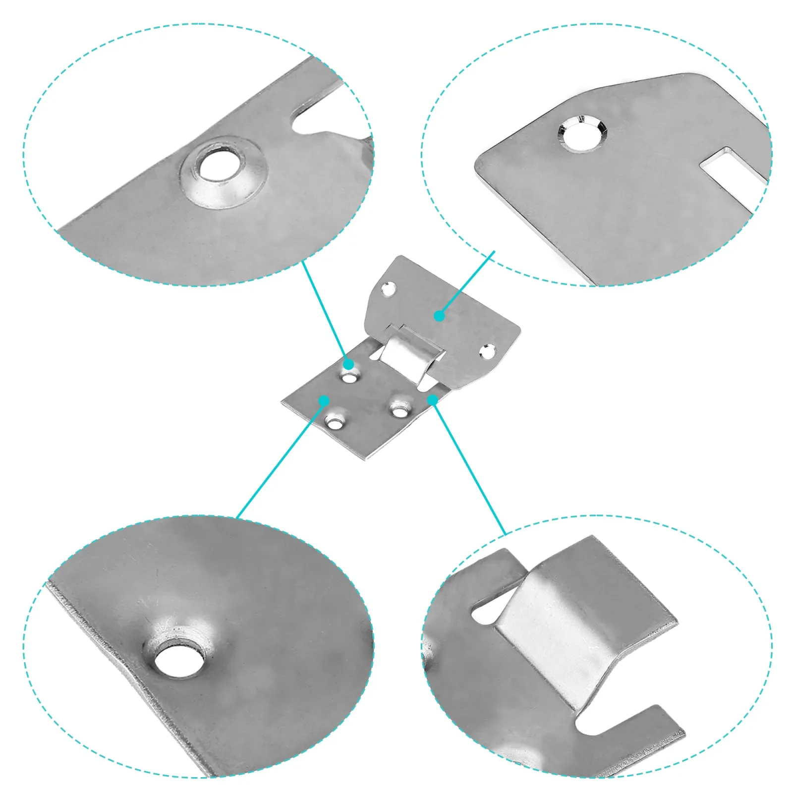 10L0L E-Z-GO Golf Cart Seat Hinge Plate Kit image 4