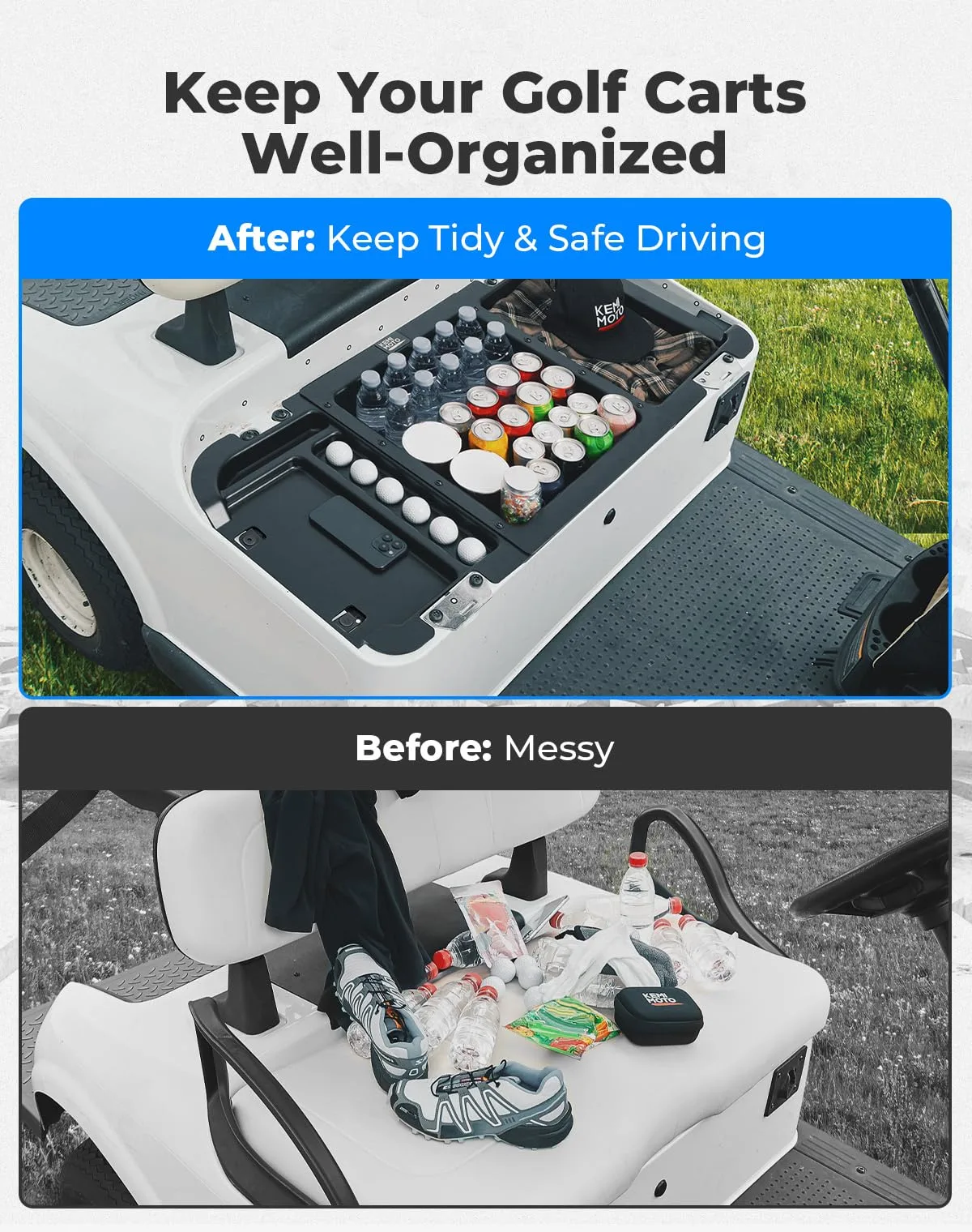 KEMIMOTO Under-Seat Tray for E-Z-GO RXV ELiTE image 3
