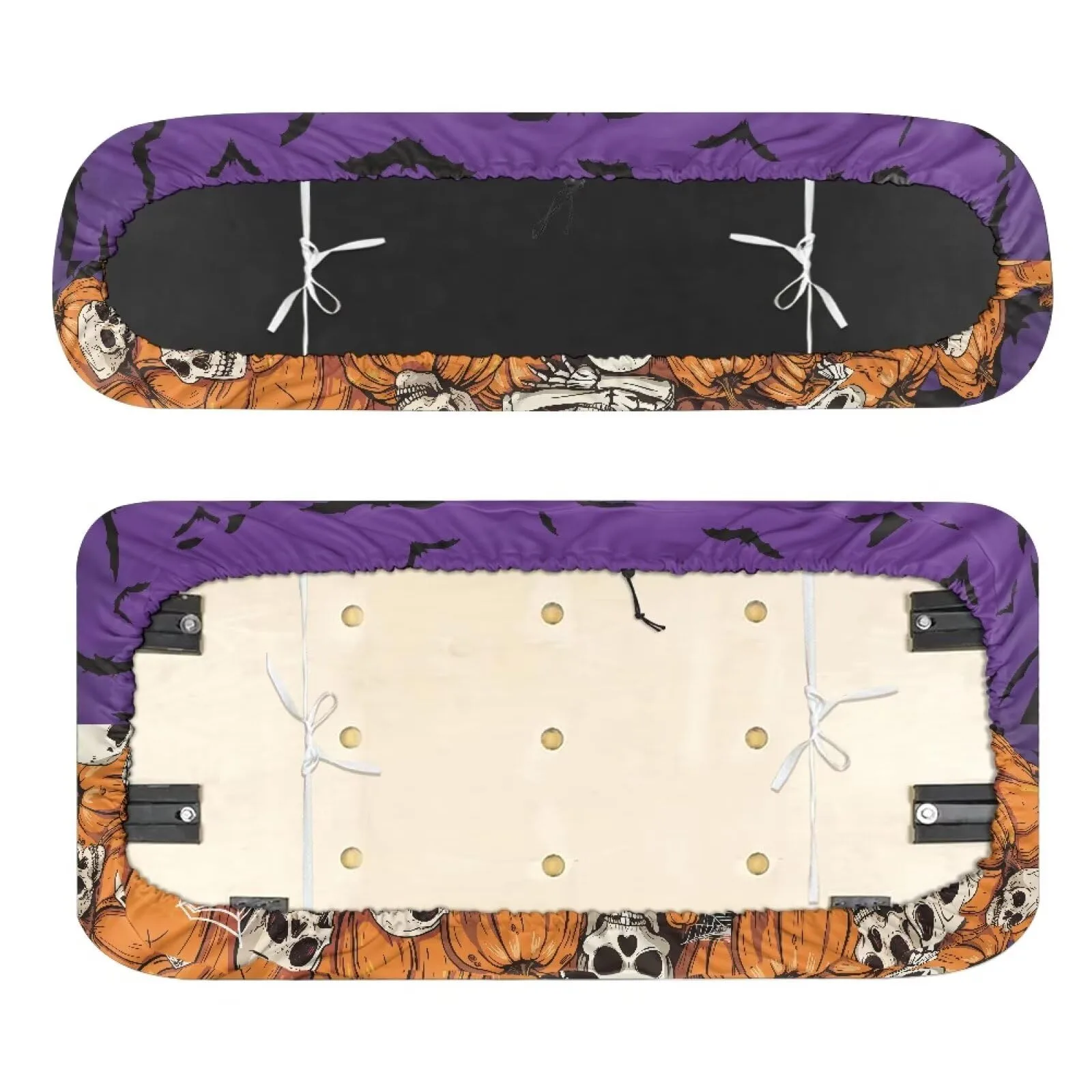 Quidrwyo Halloween Bats Skull Golf Cart Seat Covers image 2