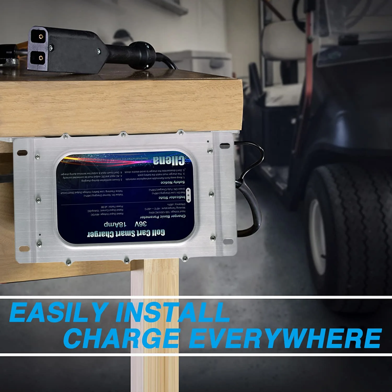 Cllena 36V 18A Charger for E-Z-GO TXT Golf Carts image 3
