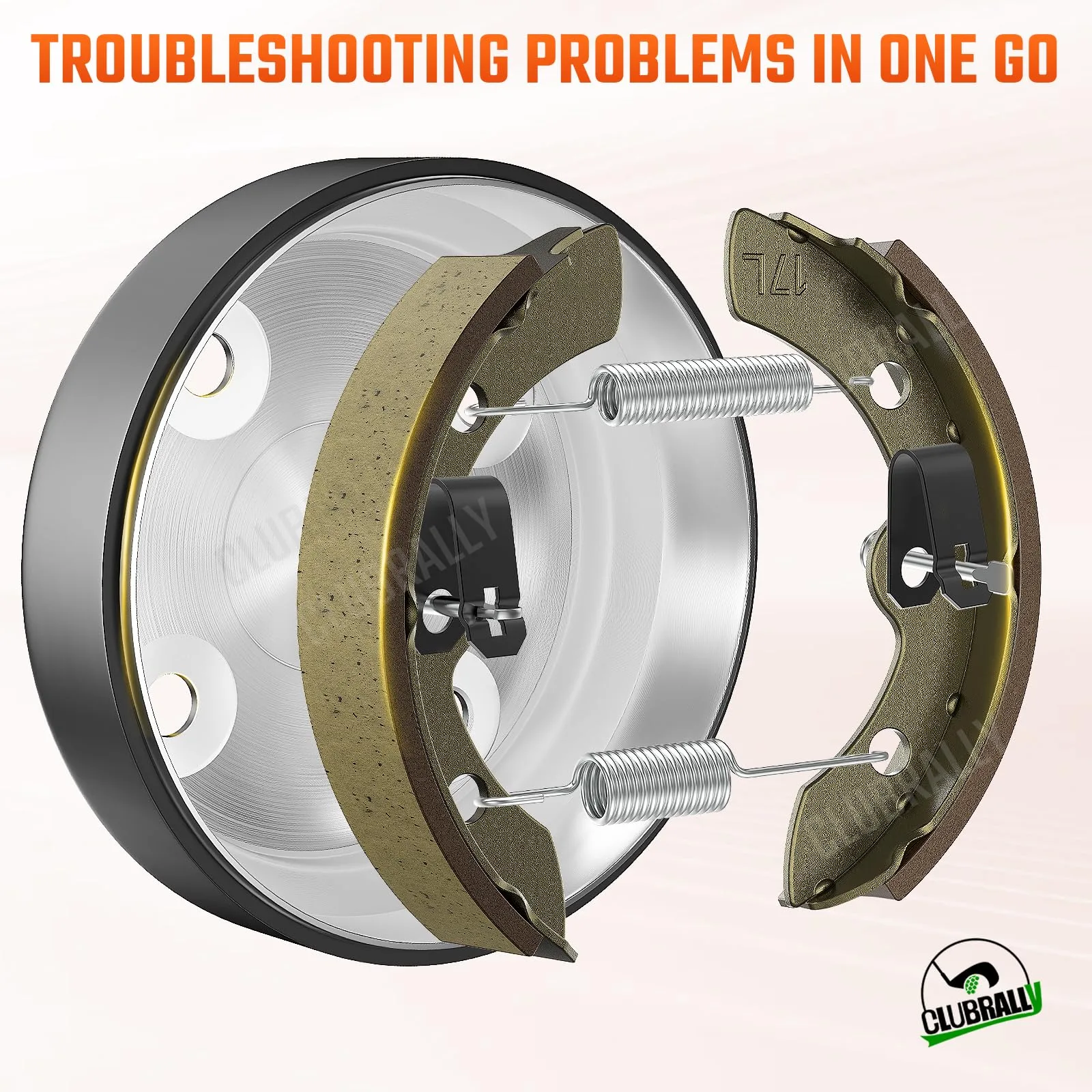 CLUBRALLY Club Car DS/Precedent Brake Drum and Shoe Kit image 2