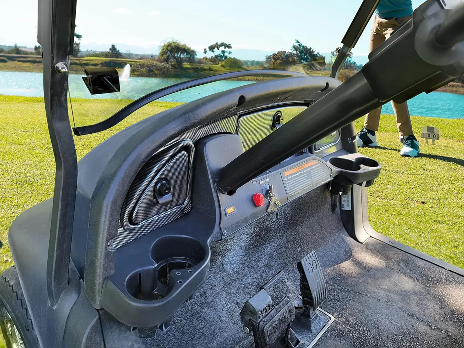 Club Car Precedent Carbon Fiber Dash Kit with Locks image 2