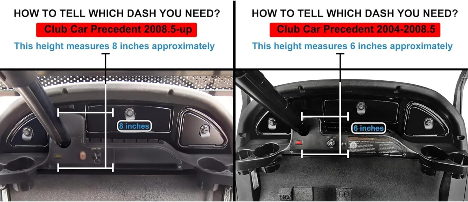Club Car Precedent Carbon Fiber Dash Kit with Locks image 3