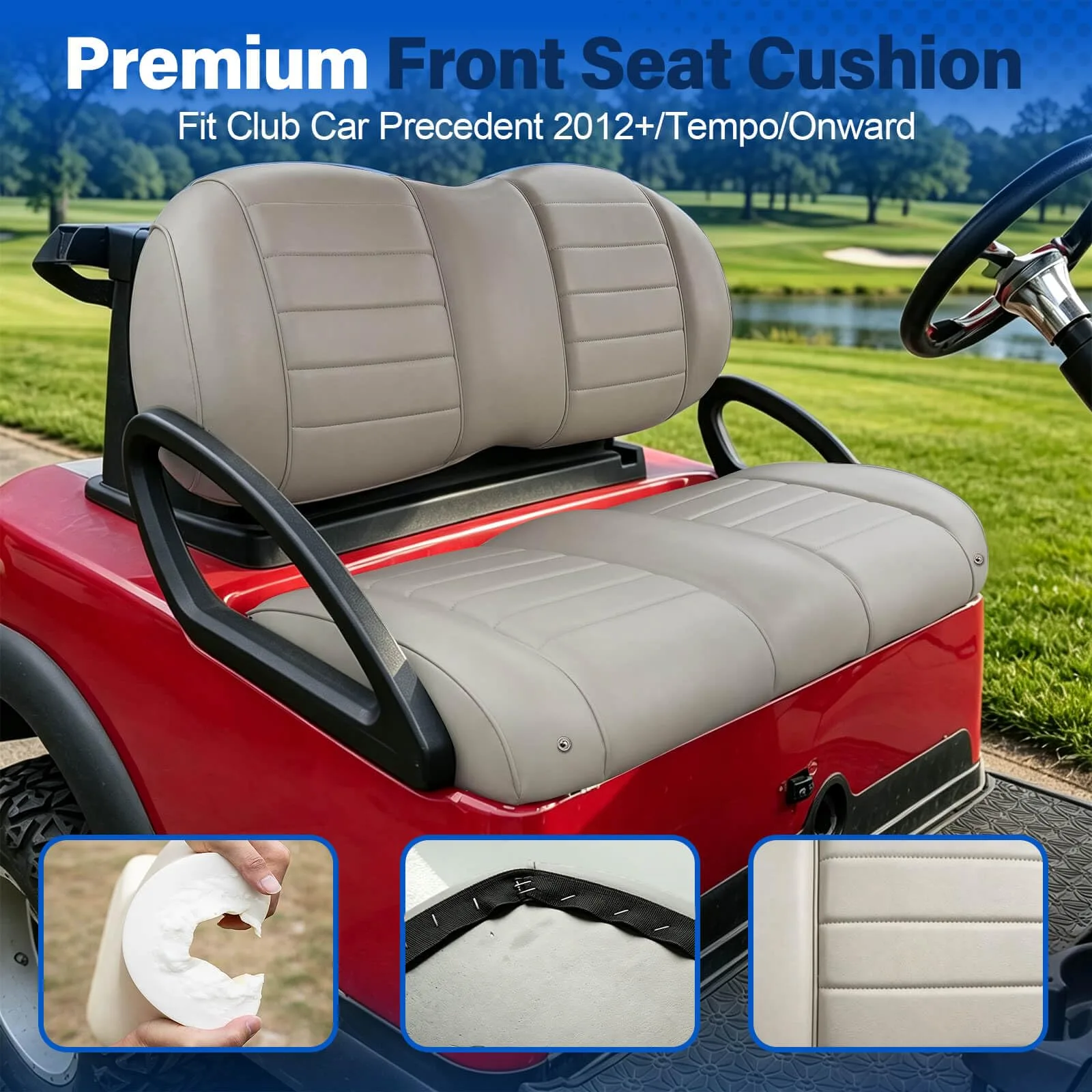 NOKINS Golf Cart Front Seat Cushion Kit NKS3000TK-WP image 3