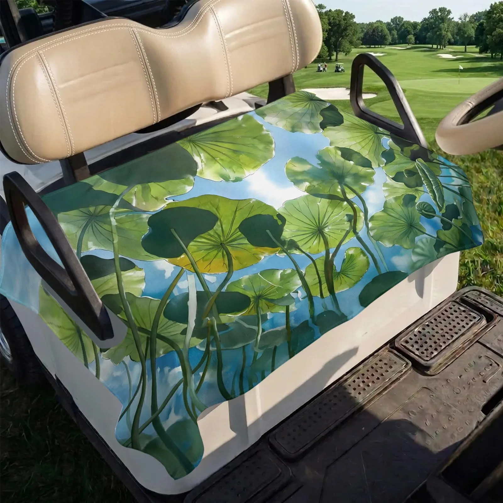 Trosturdspn Green Leaves Golf Cart Seat Towel Blanket 51" x 31" image 4