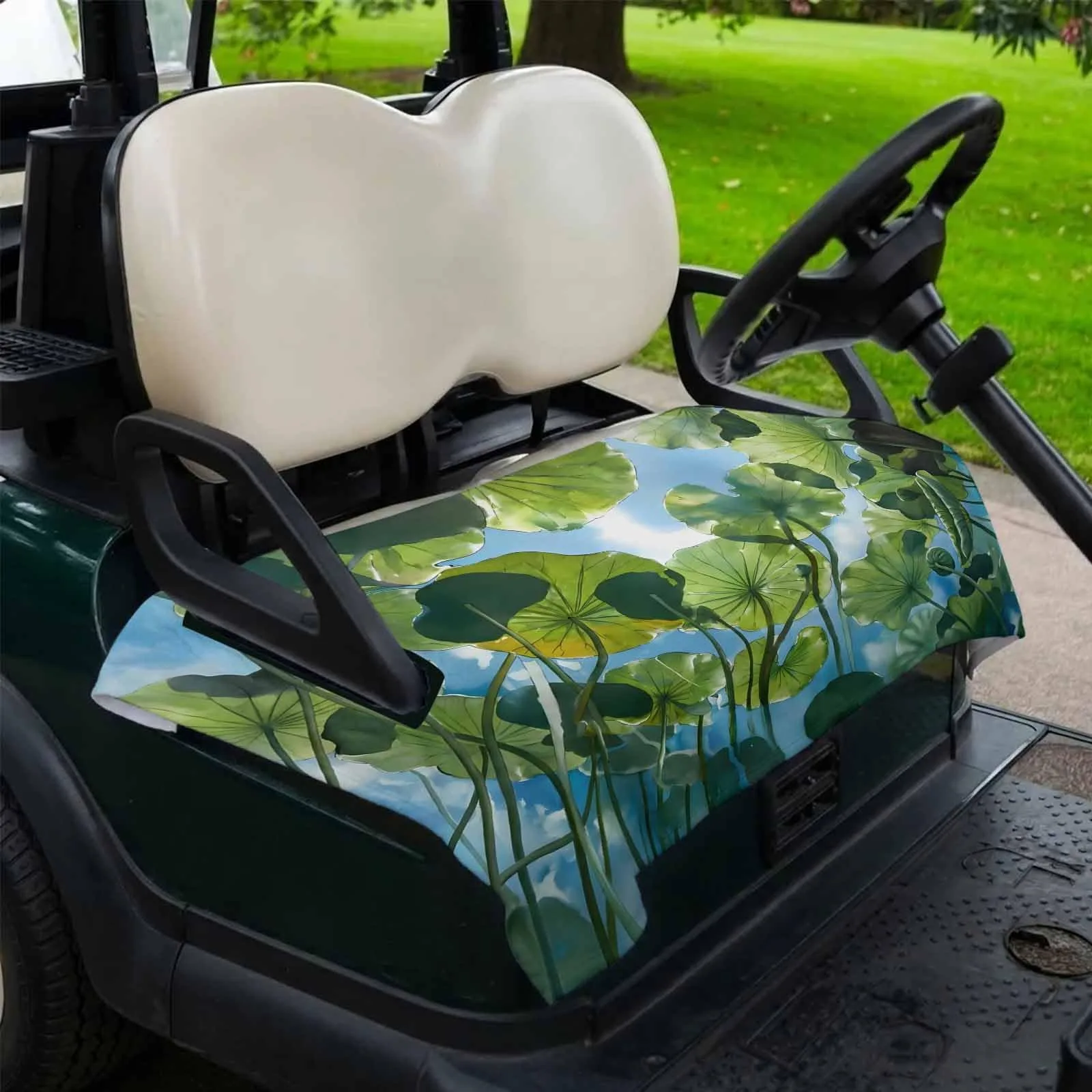 Trosturdspn Green Leaves Golf Cart Seat Towel Blanket 51" x 31"