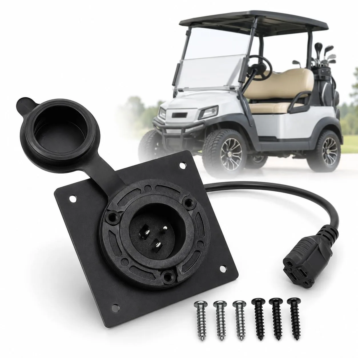 Generic Charger Port Adapter for EZGO TXT36 Golf Cart