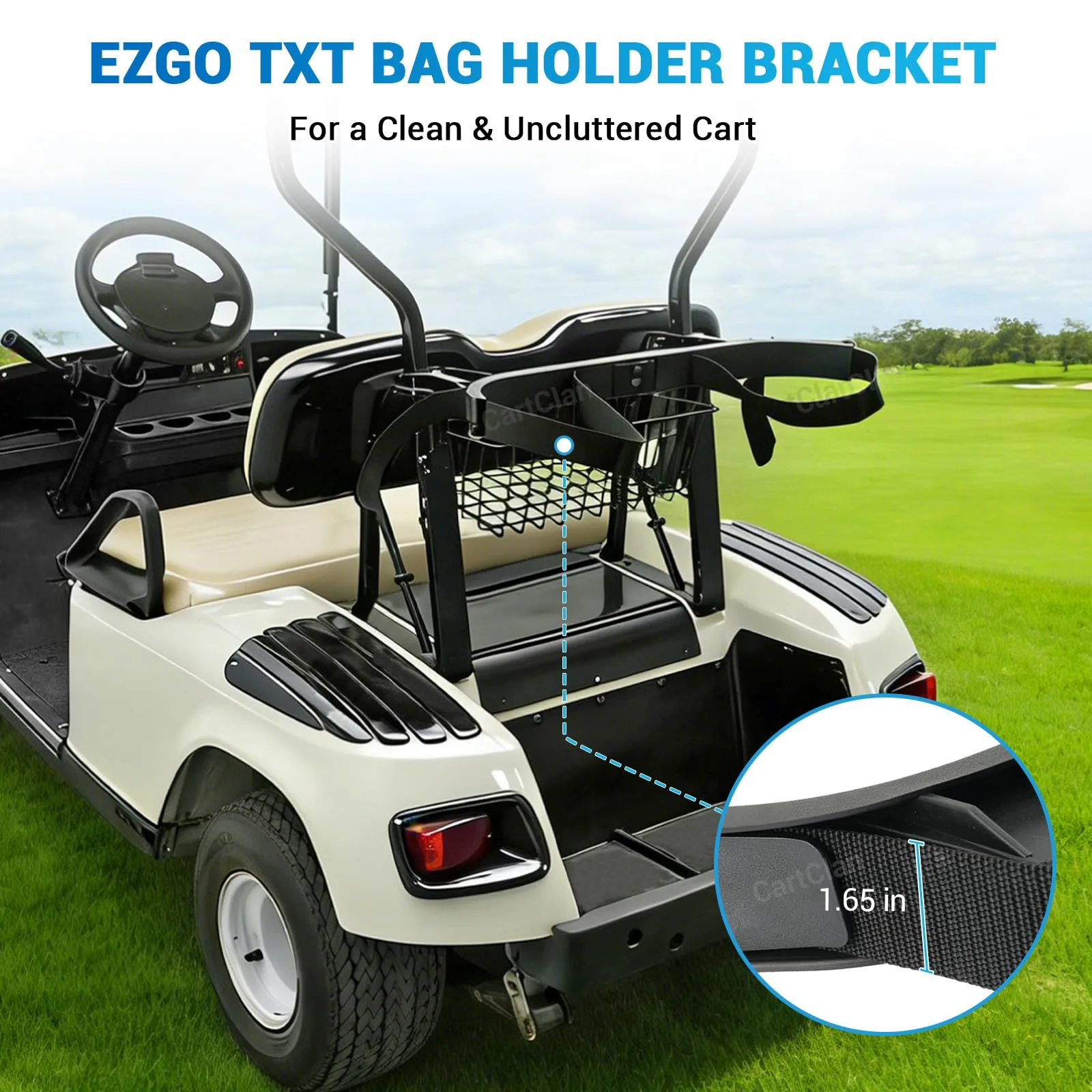 CartClan Bag Holder Bracket for E-Z-GO TXT Golf Carts image 2