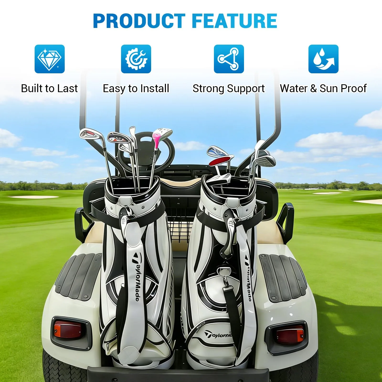 CartClan Bag Holder Bracket for E-Z-GO TXT Golf Carts image 3
