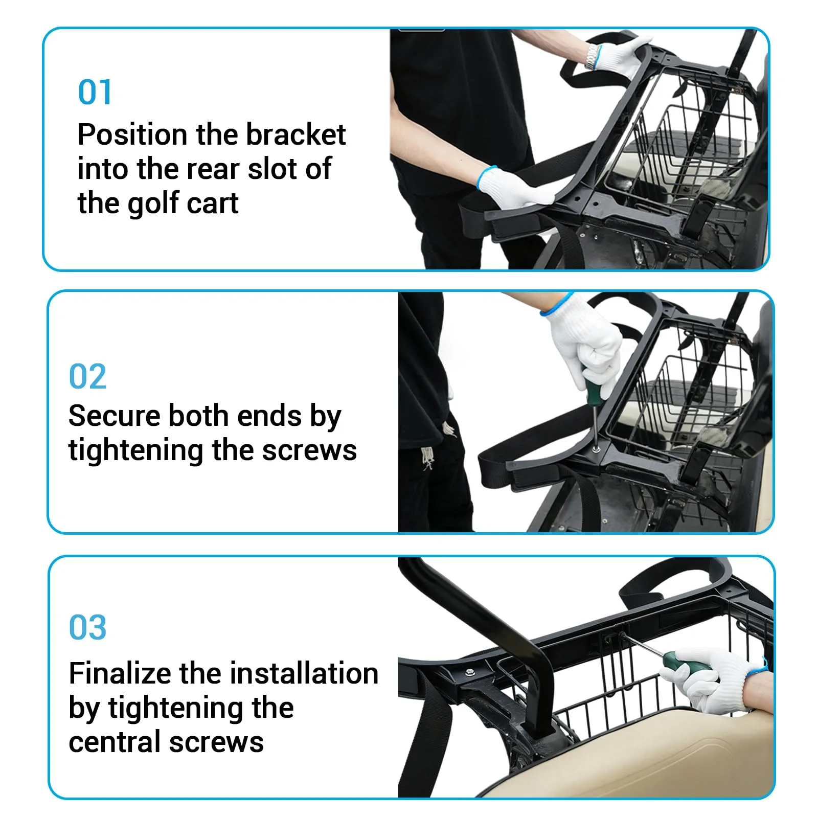 CartClan Bag Holder Bracket for E-Z-GO TXT Golf Carts image 4