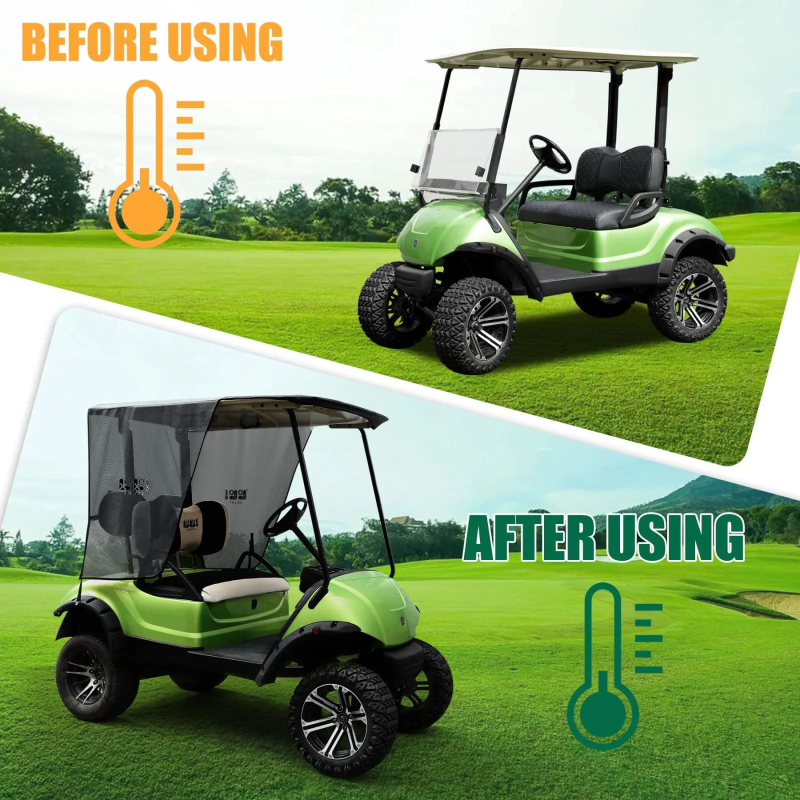 10L0L Sun Shade Cover for Yamaha G29 Drive 2 Golf Cart image 3