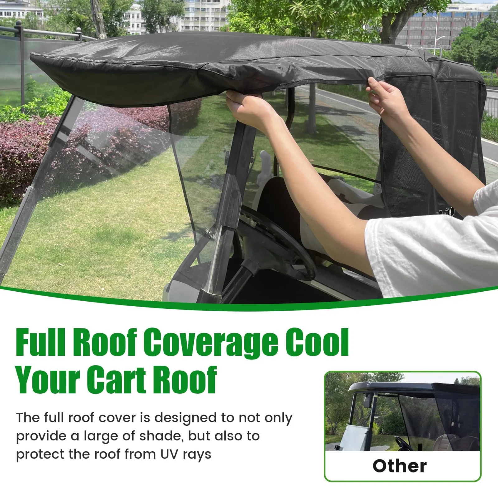 10L0L Sun Shade Cover for Yamaha G29 Drive 2 Golf Cart image 4
