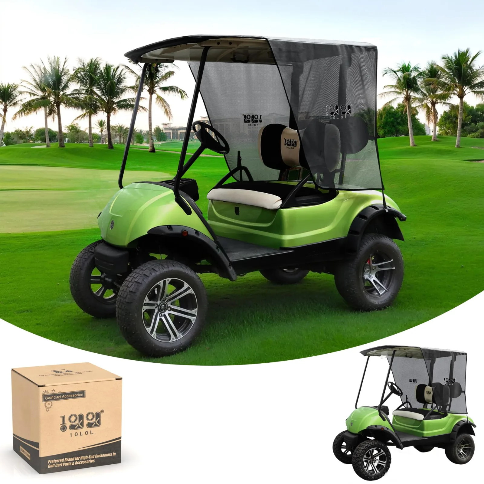 10L0L Sun Shade Cover for Yamaha G29 Drive 2 Golf Cart