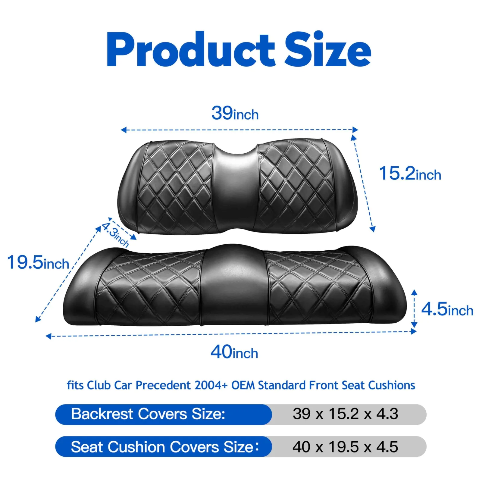 NOKINS Seat Covers for Club Car Precedent Front Seats image 4