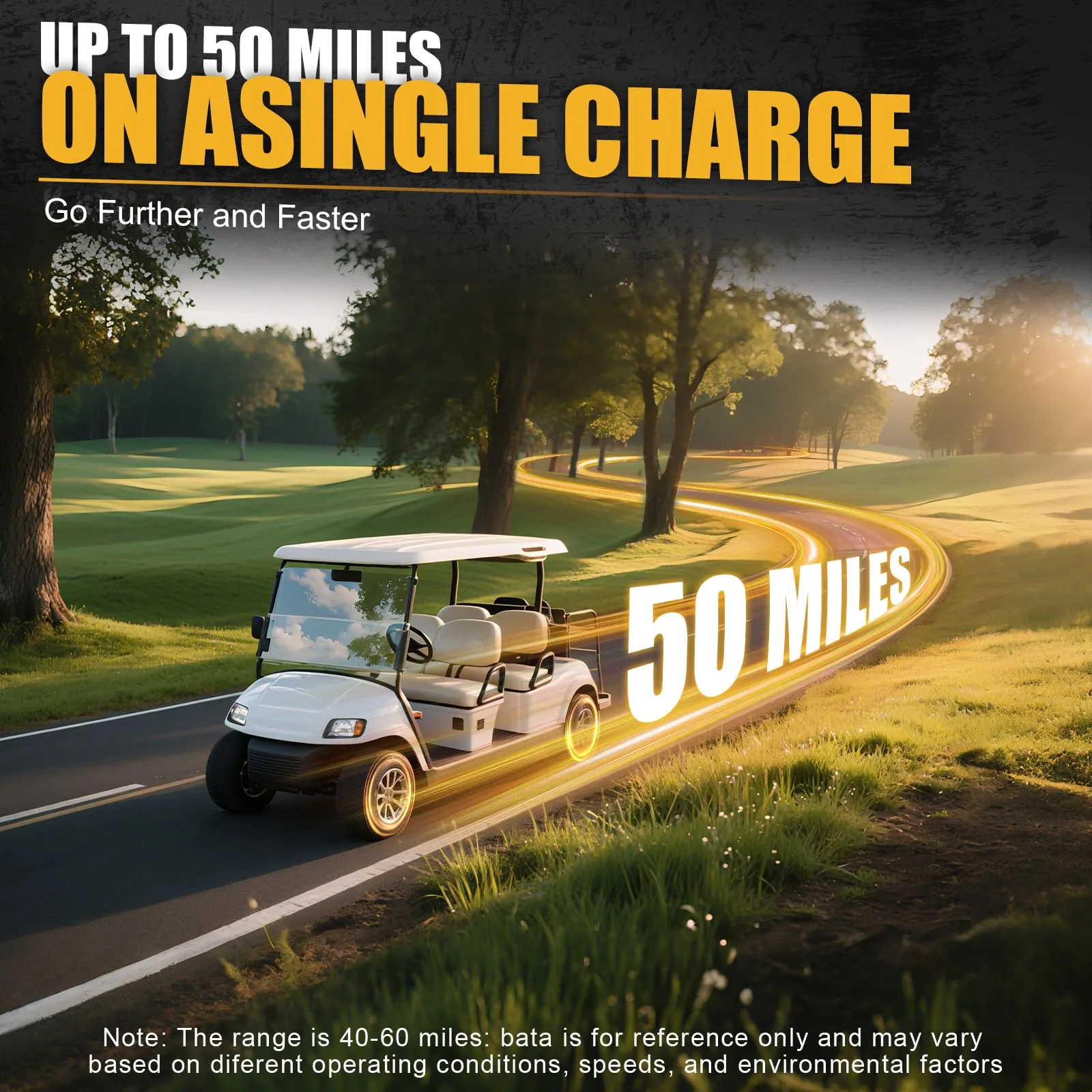 AOUSK 48V 105Ah Lithium Golf Cart Battery with Charger image 2