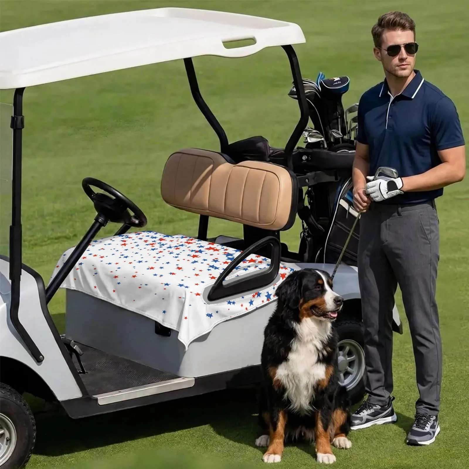 DecorLovee Golf Cart Seat Cover, 51 x 31 Inch image 3