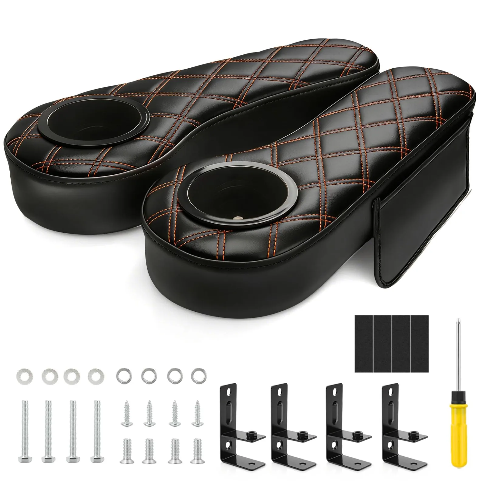 DRIVE UP Golf Cart Rear Seat Armrests with Cup Holders