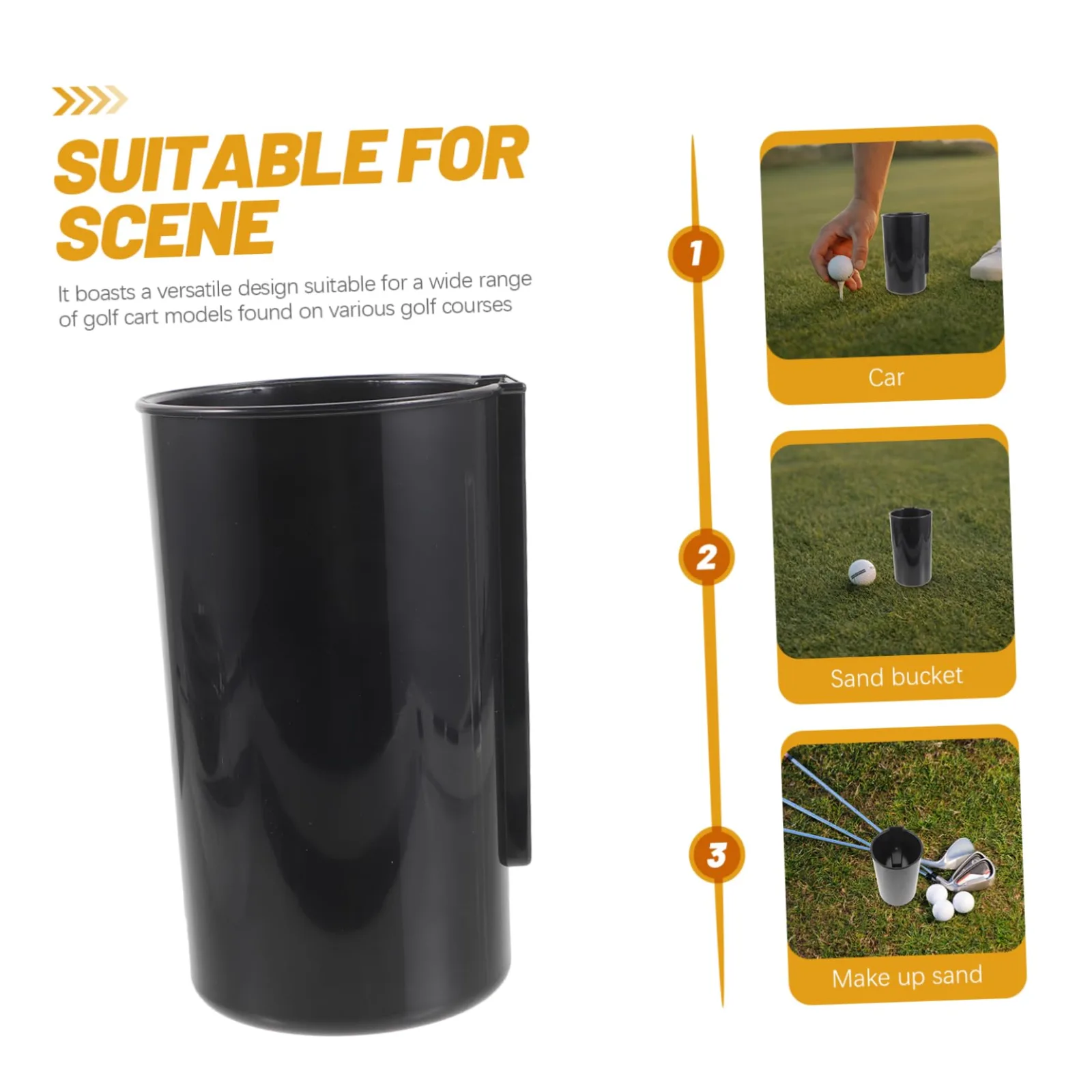 GANAZONO Golf Cart Sand Bottle Holder, Black Plastic image 4