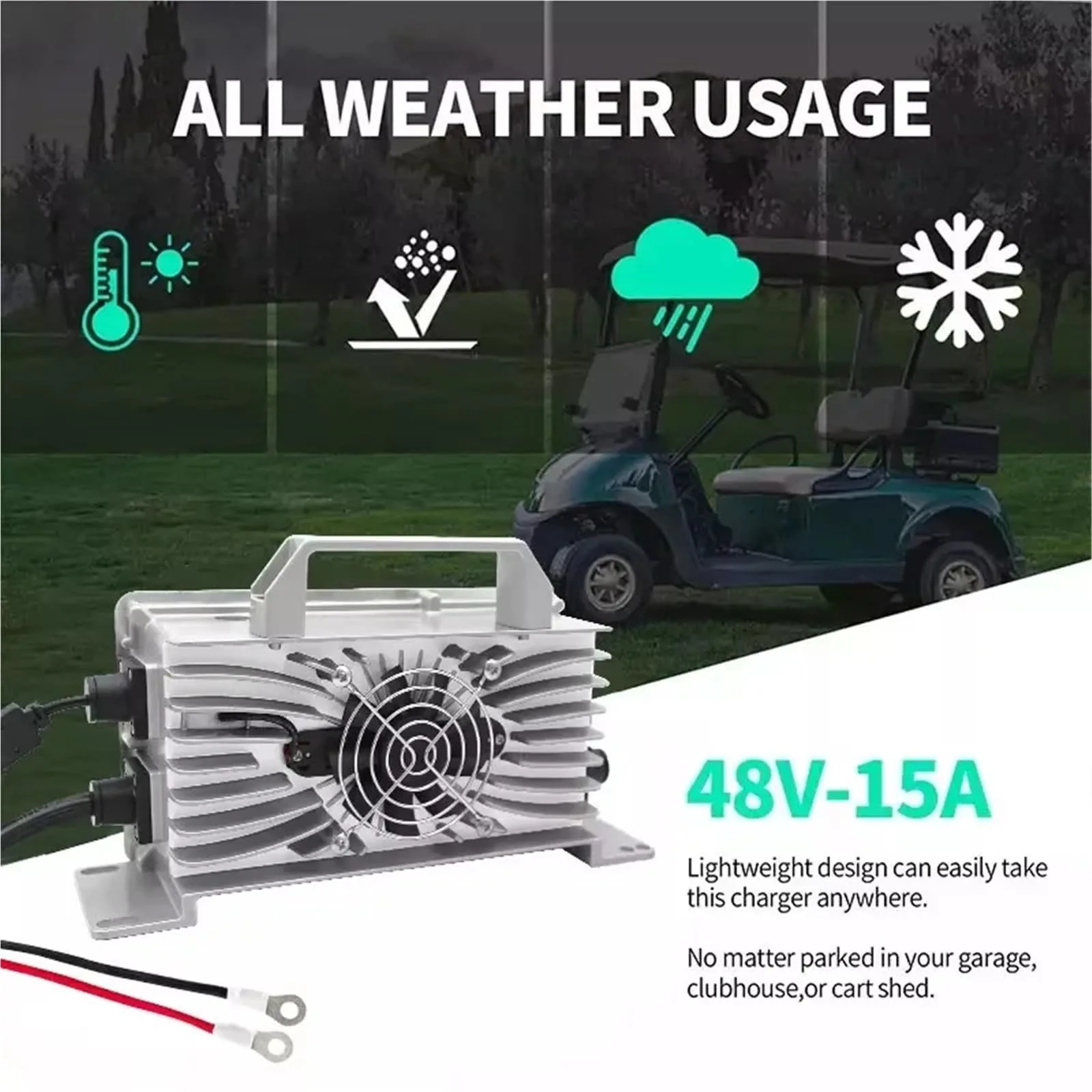 CJDARUJHC 48V 15A Lithium On-Board Charger (58.4V Max) image 3
