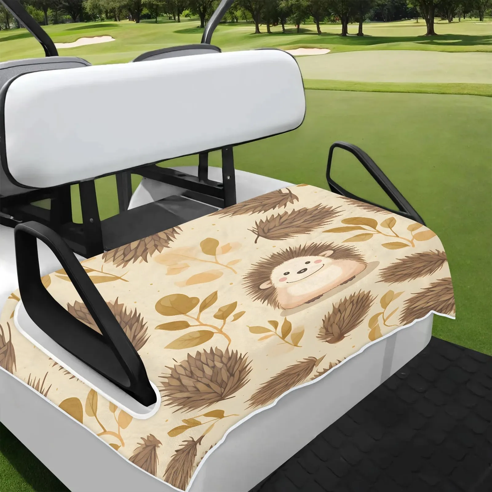 Tiveruda Vintage Hedgehog Golf Cart Seat Cover