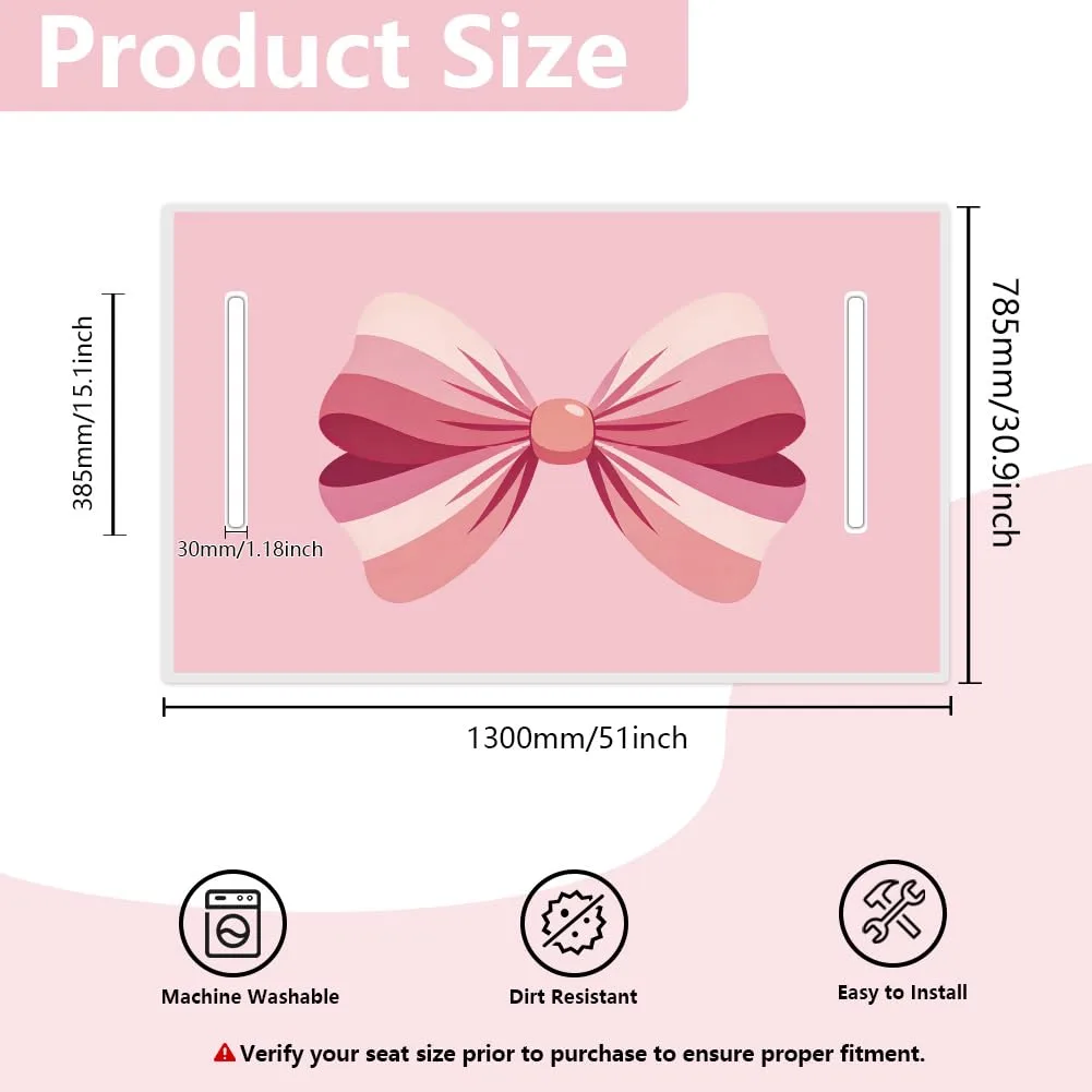 TNKBREEZE Pink Bowtie Golf Cart Seat Cover image 2