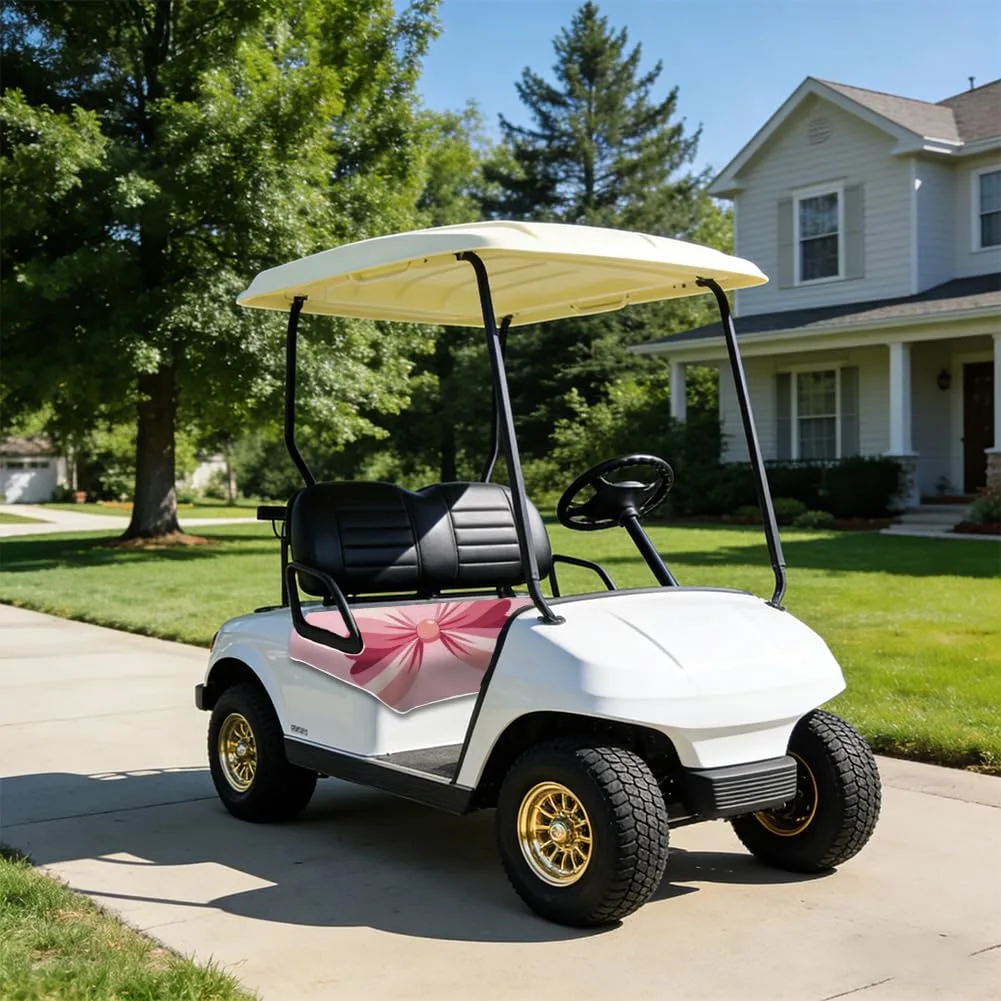 TNKBREEZE Pink Bowtie Golf Cart Seat Cover image 4