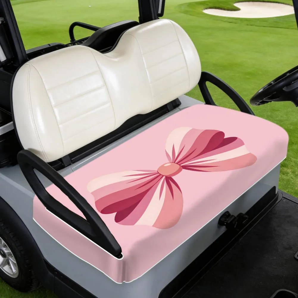 TNKBREEZE Pink Bowtie Golf Cart Seat Cover