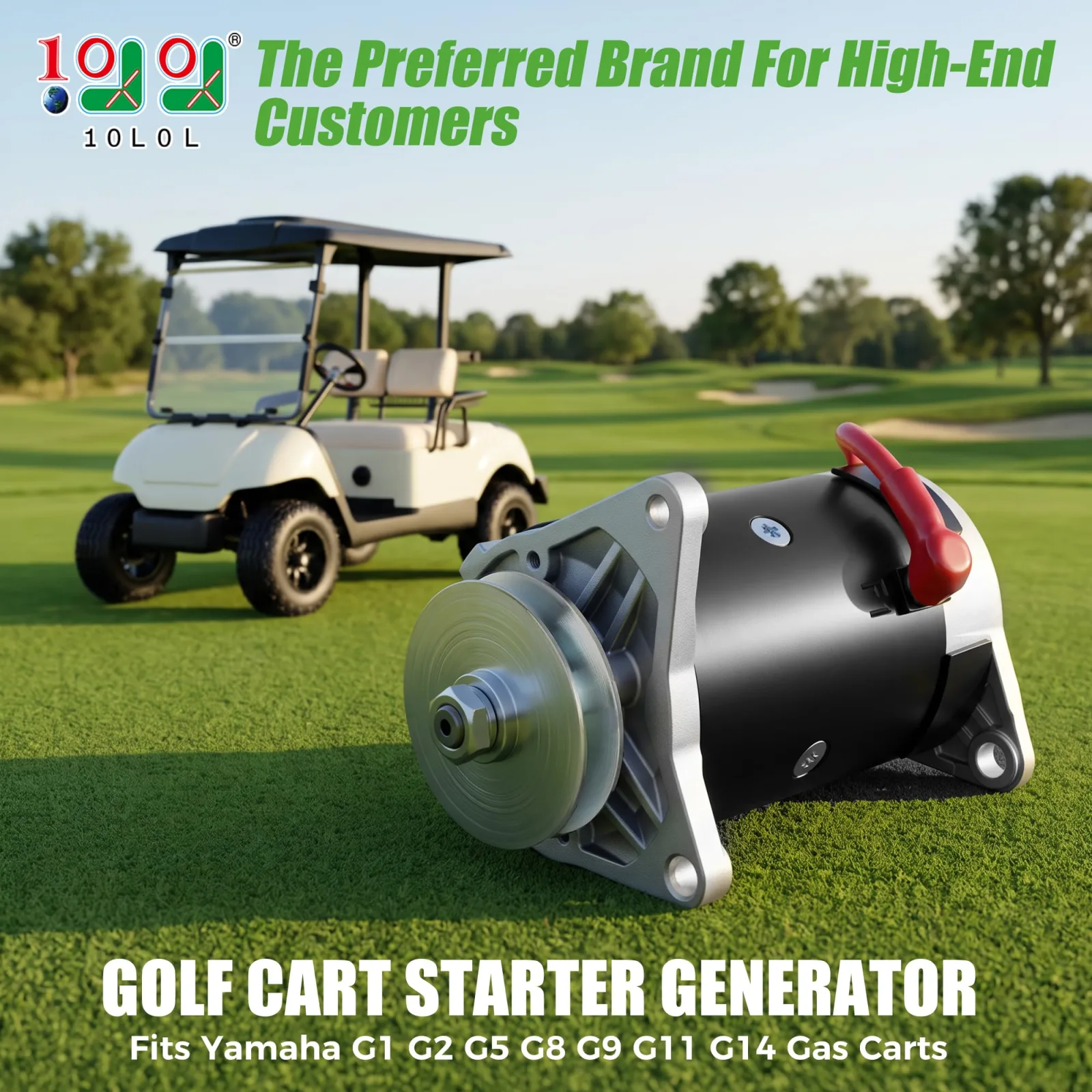 10L0L Starter Generator for Yamaha Gas Golf Carts image 2
