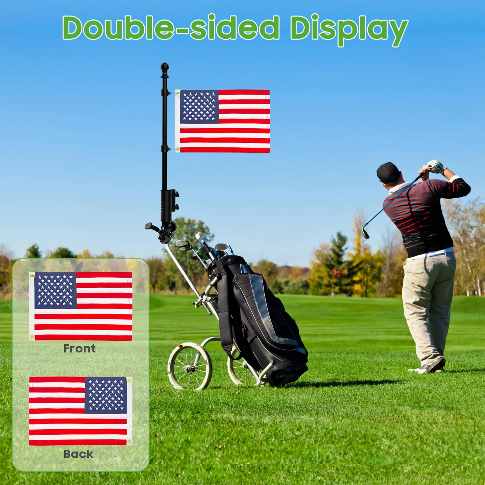 10L0L F55-J Golf Cart Flag Holder and Pole Mount Kit image 2