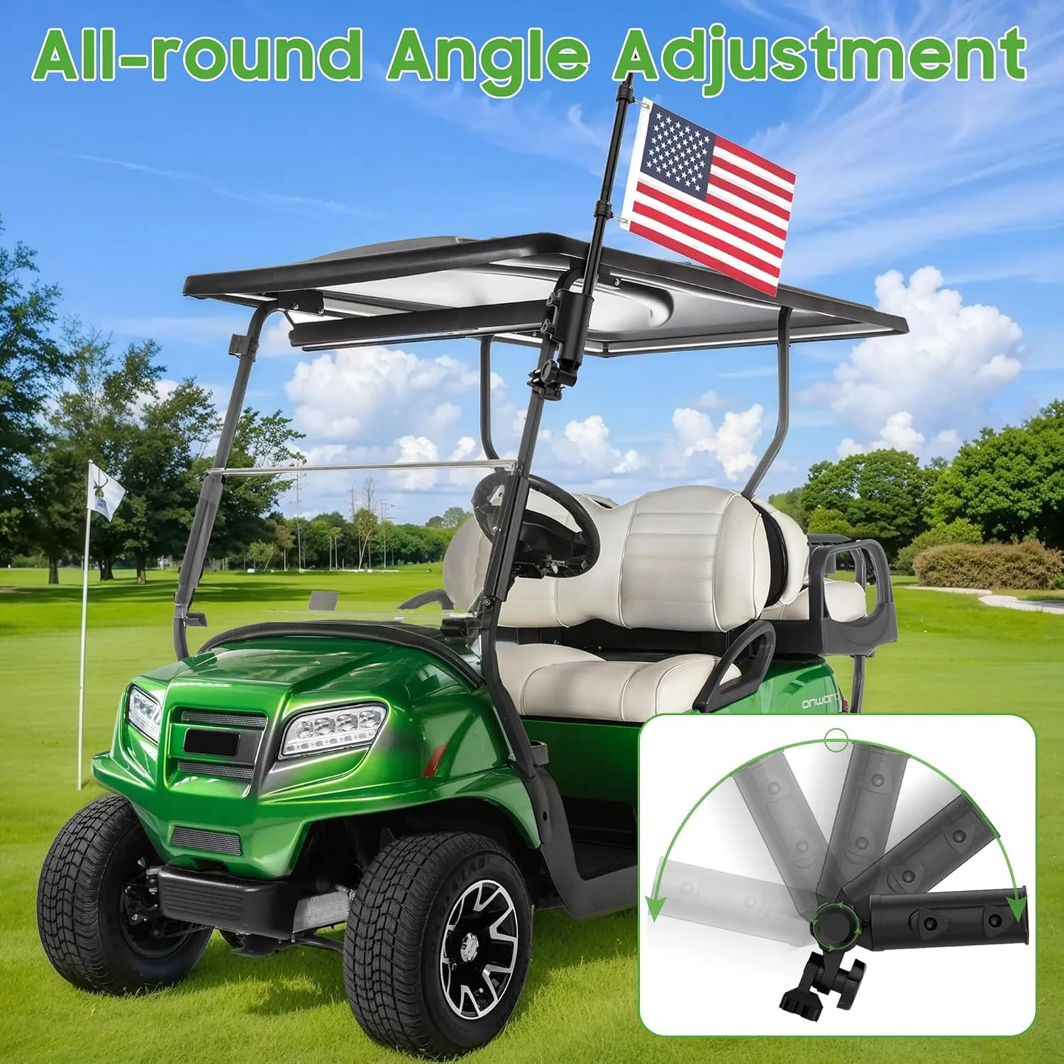 10L0L F55-J Golf Cart Flag Holder and Pole Mount Kit image 3