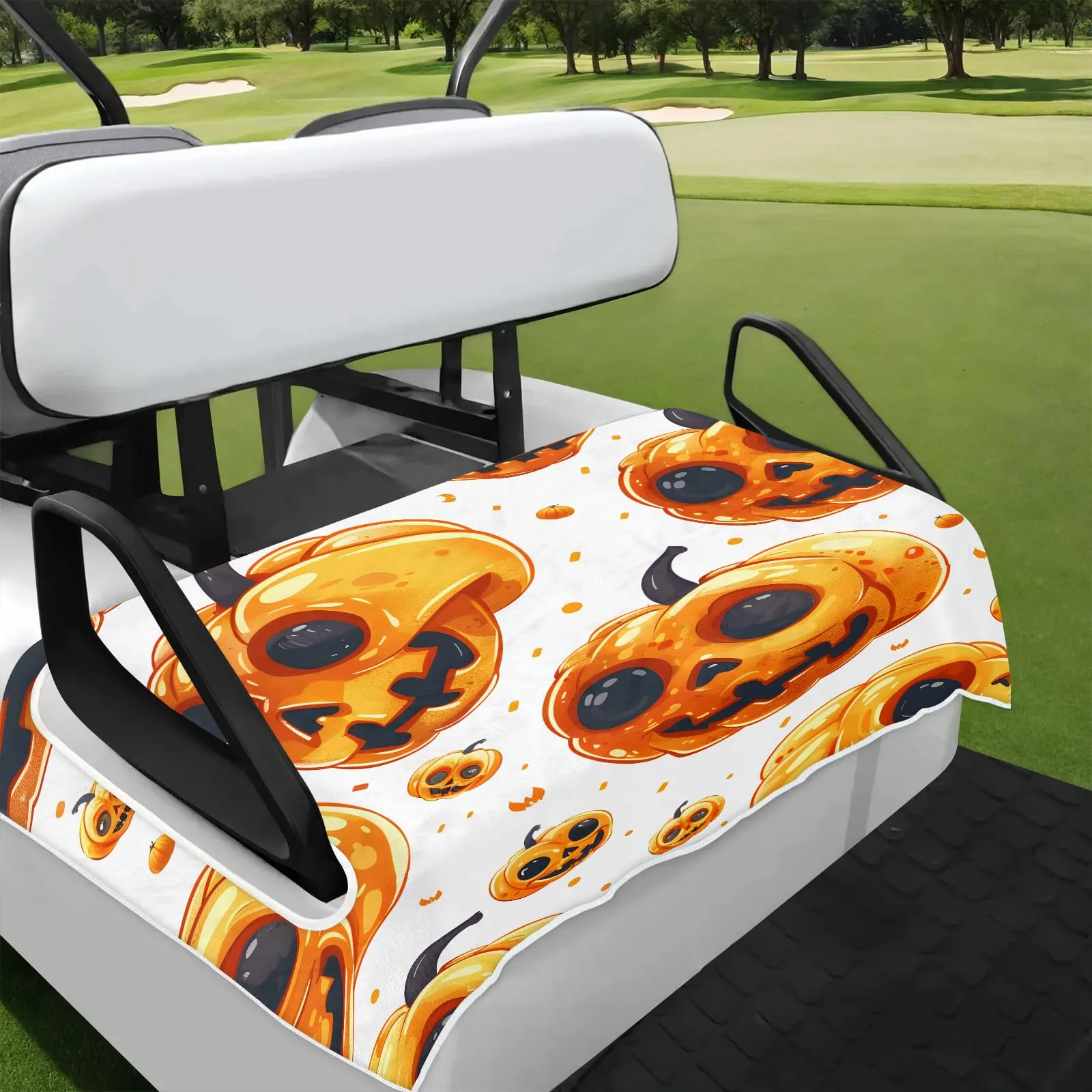Tiveruda Halloween Pumpkin Golf Cart Seat Cover